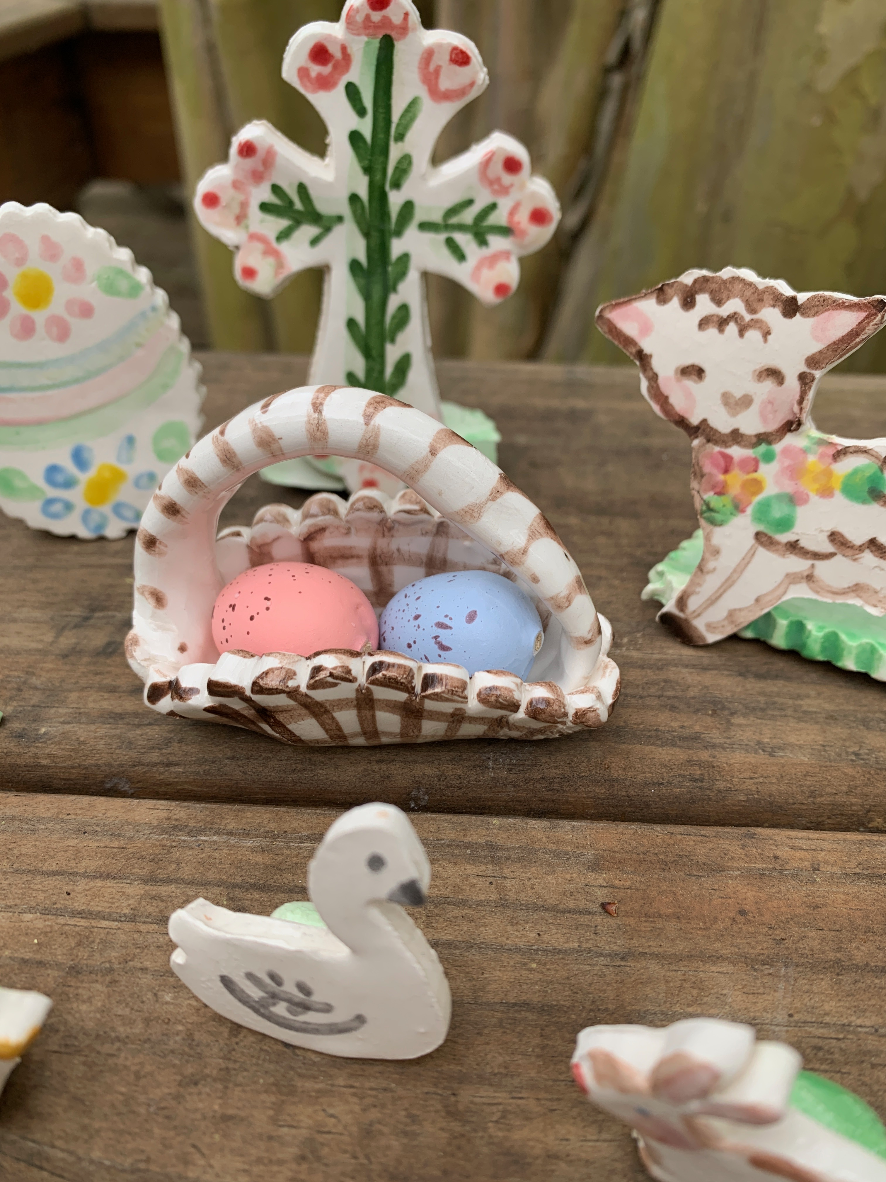 Easter Vignette - Premium Ceramic Figures from Tricia Lowenfield Design