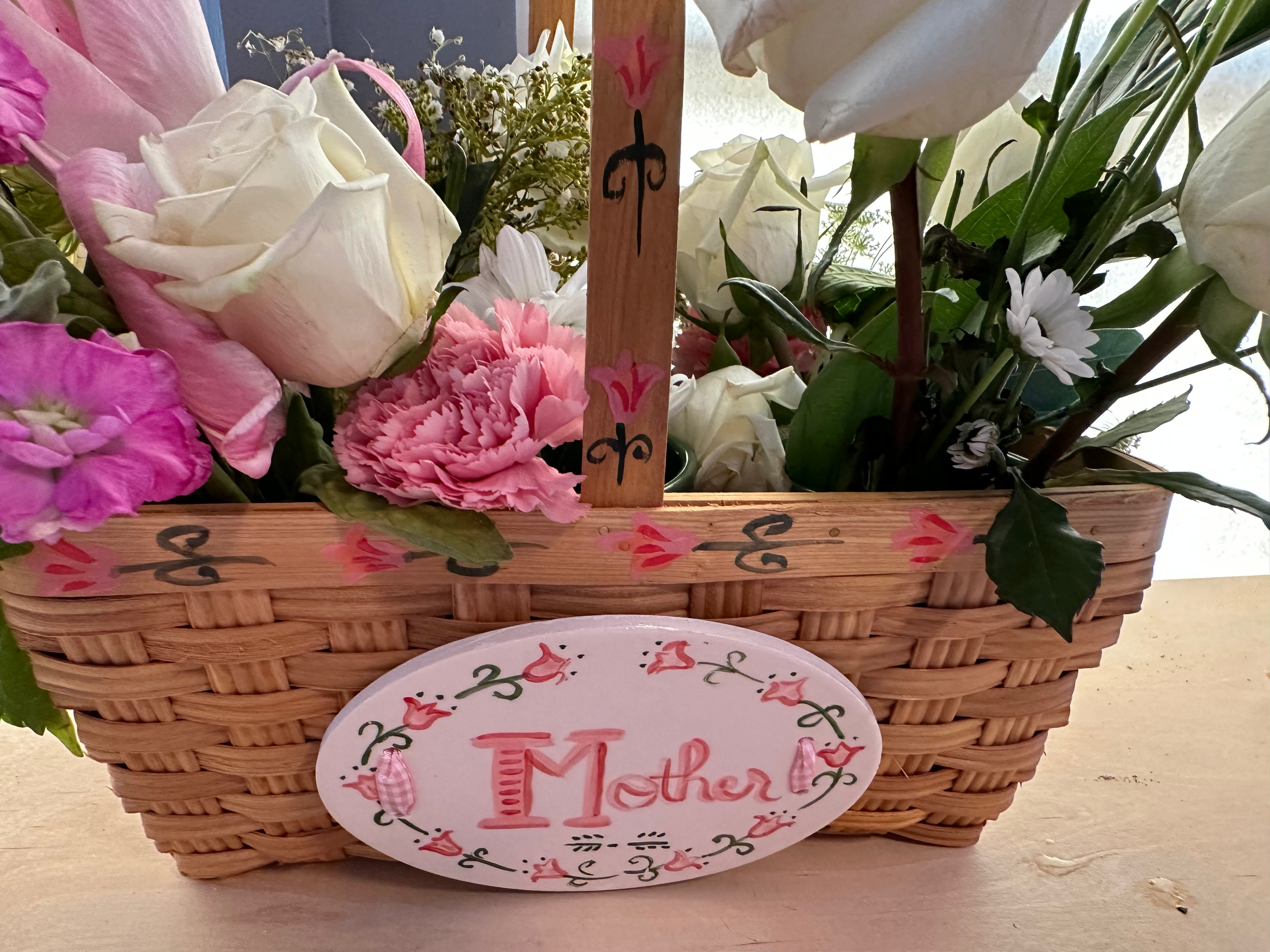 Handpainted Custom Basket - Premium  from Tricia Lowenfield Design 