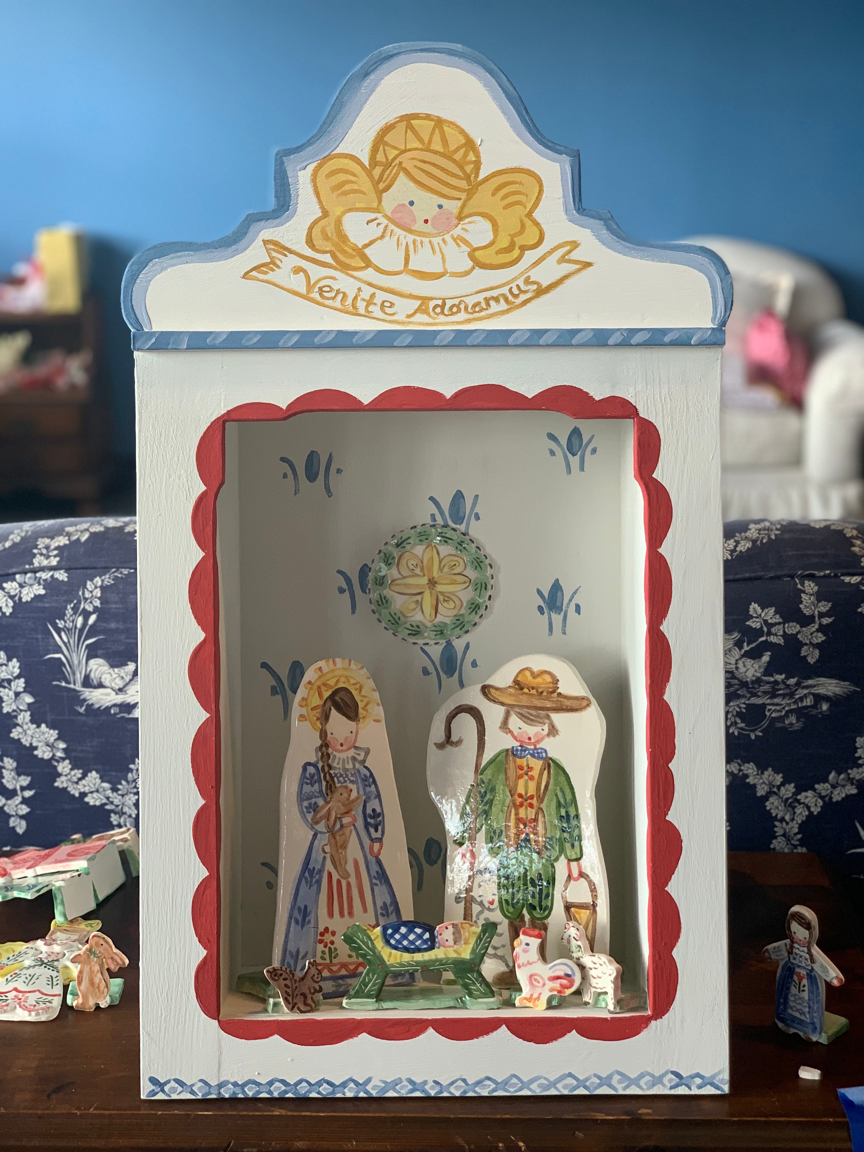 Grotto Nativity - White