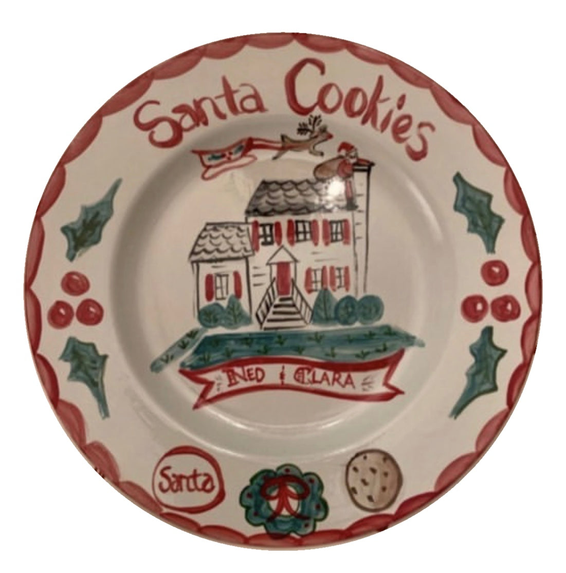 Santa Cookies Plate