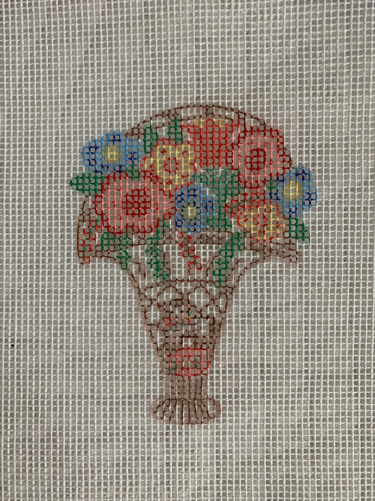 Needlepoint Flower Basket