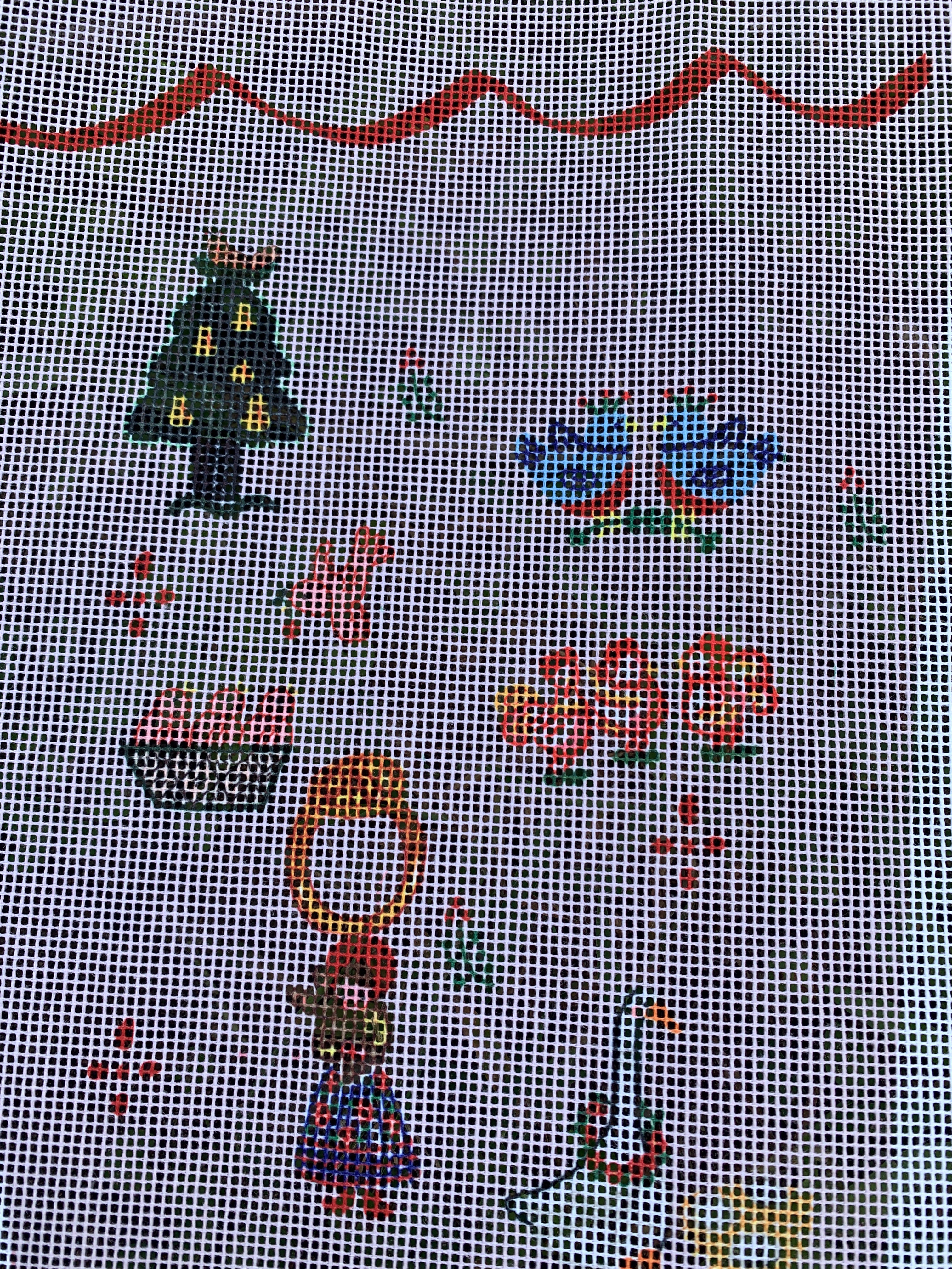 Twelve Days Needlepoint Christmas Stocking Canvas