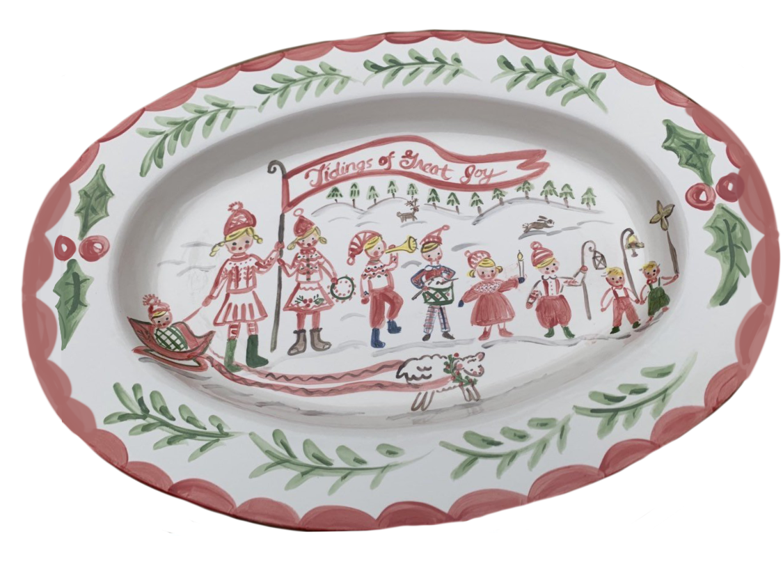 Christmas Family Platter -Tidings of Great Joy - Tricia Lowenfield Design