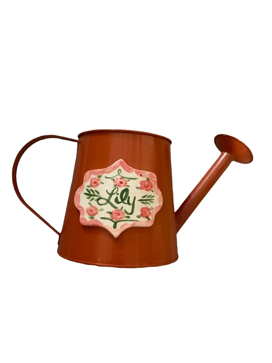 Children's Watering Can with Ceramic Plaque - Premium Watering Cans from Tricia Lowenfield Design 