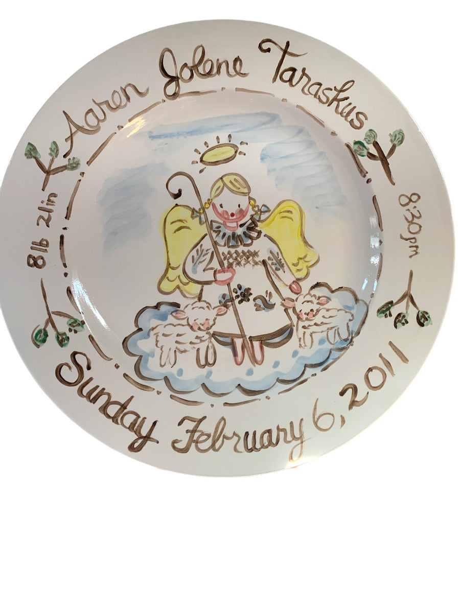 Angel Birth Plate - Premium plate from Tricia Lowenfield Shop 