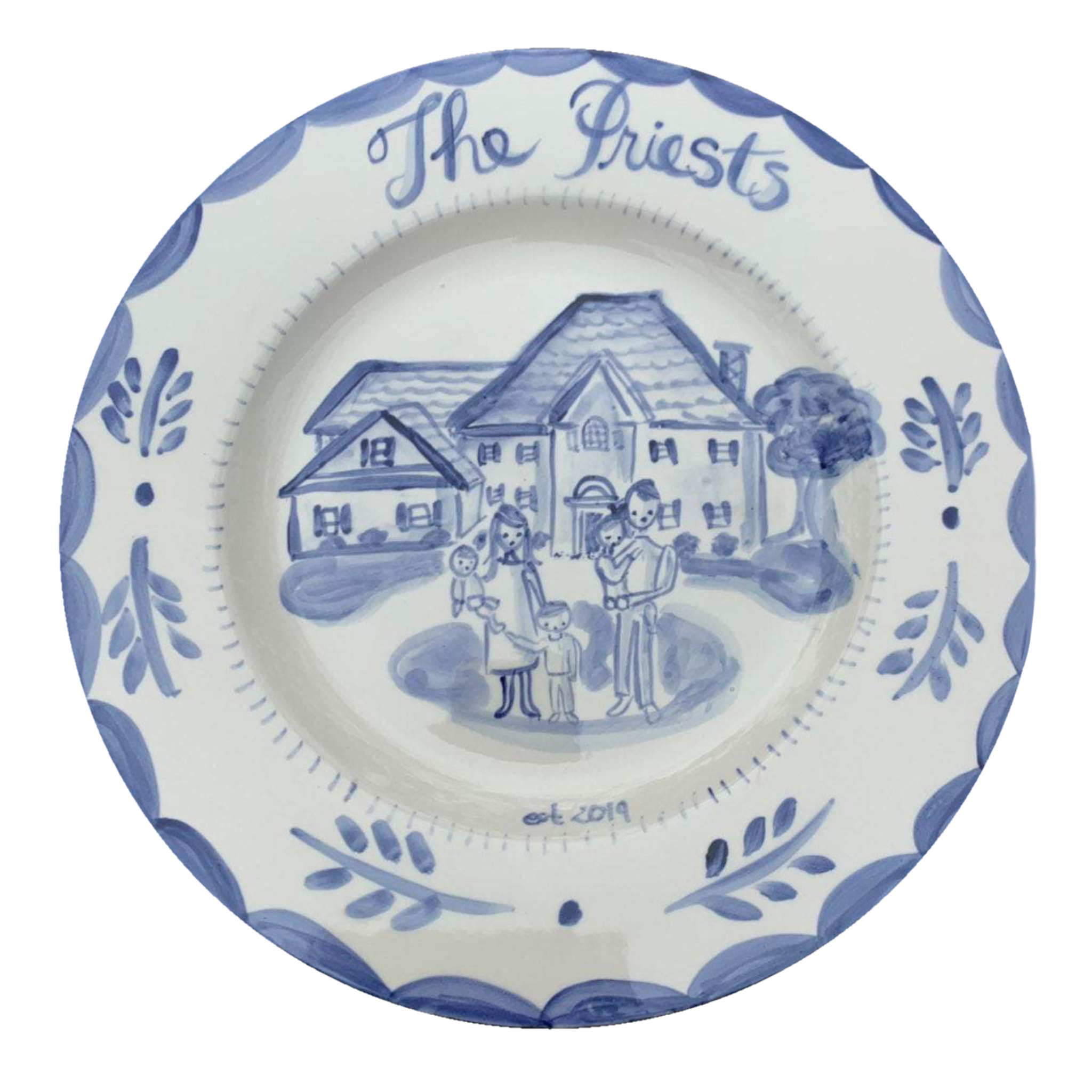 House Family Plate - Tricia Lowenfield Design