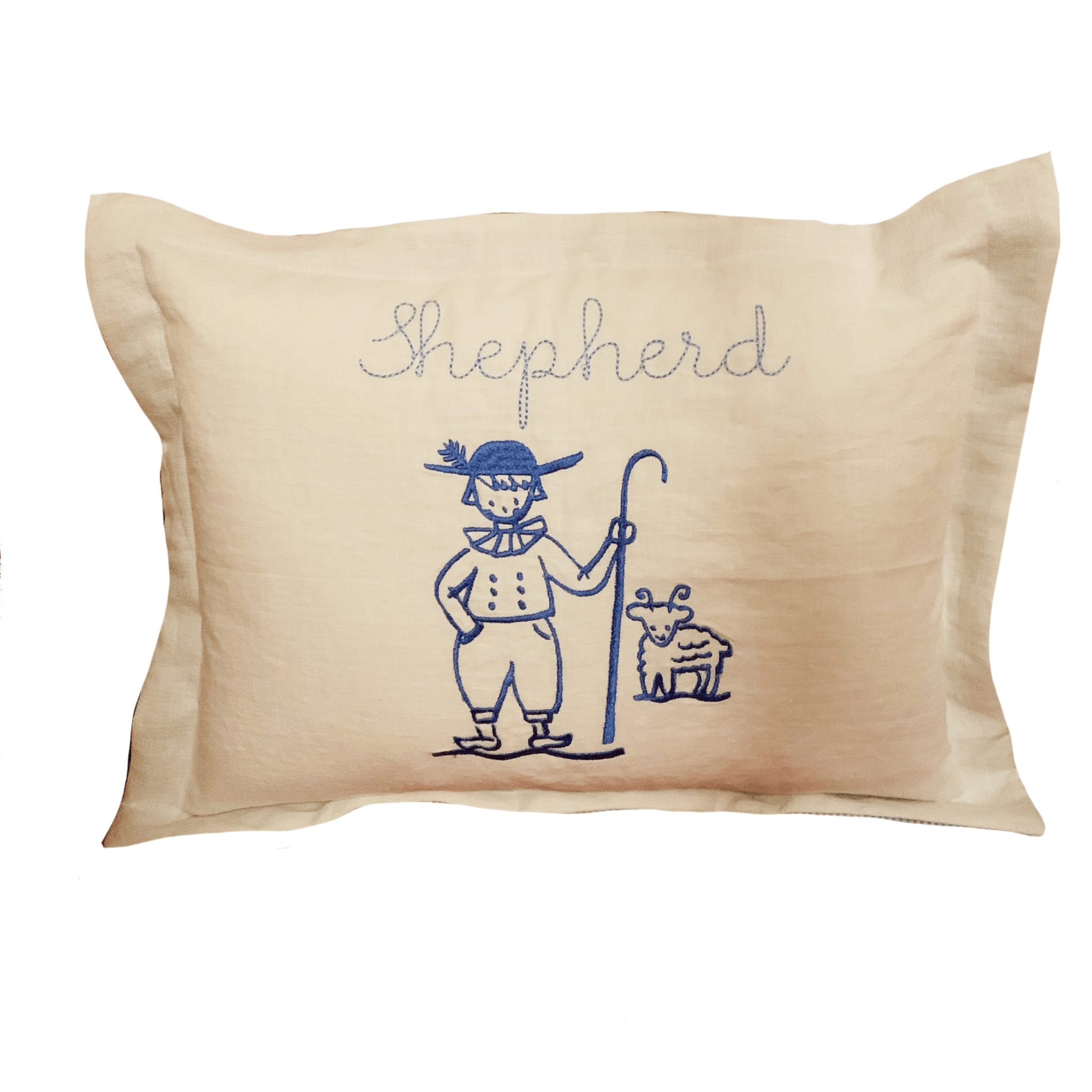 Embroidered Shepherd Pillow
