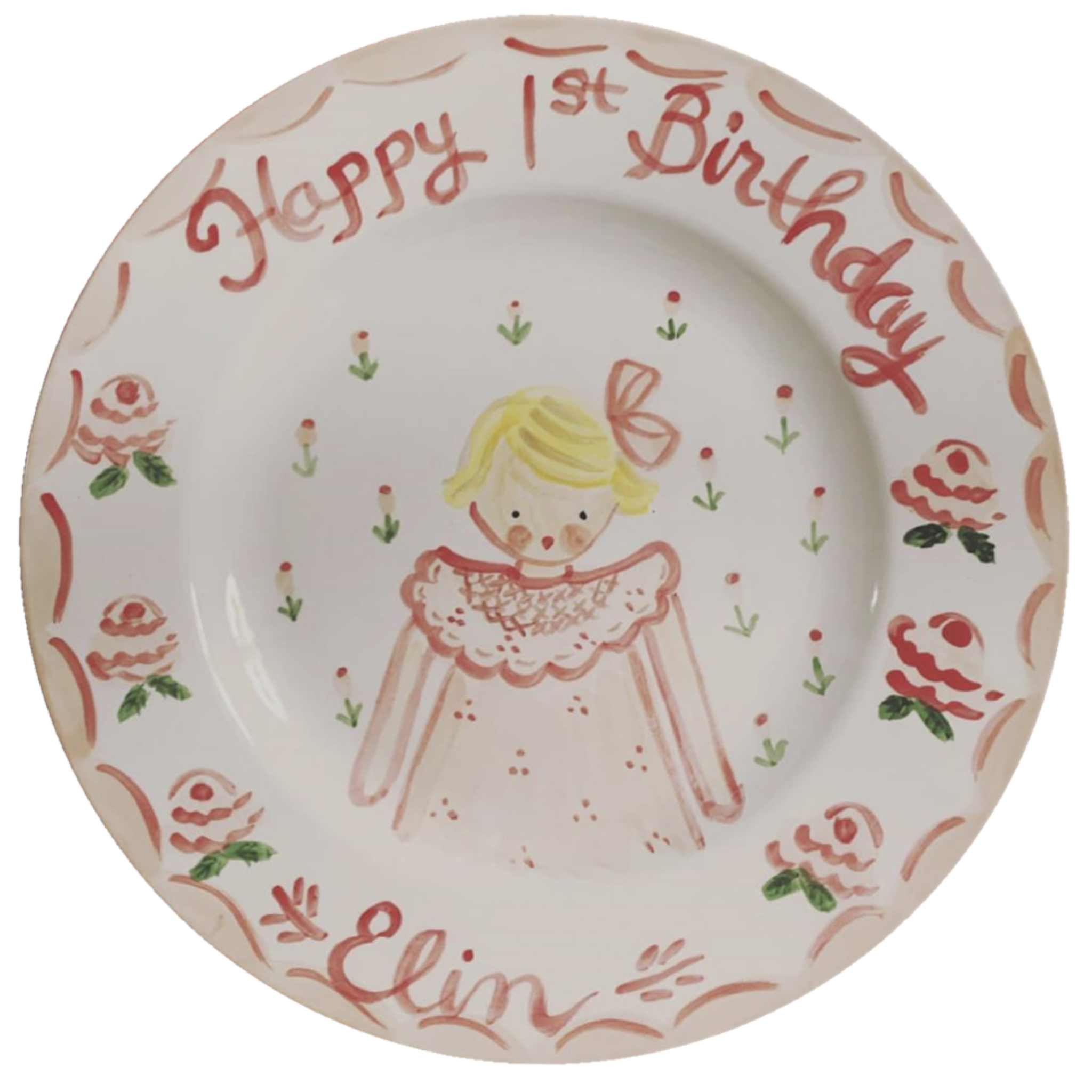 Elin First Birthday Plate - Premium from Tricia Lowenfield Shop