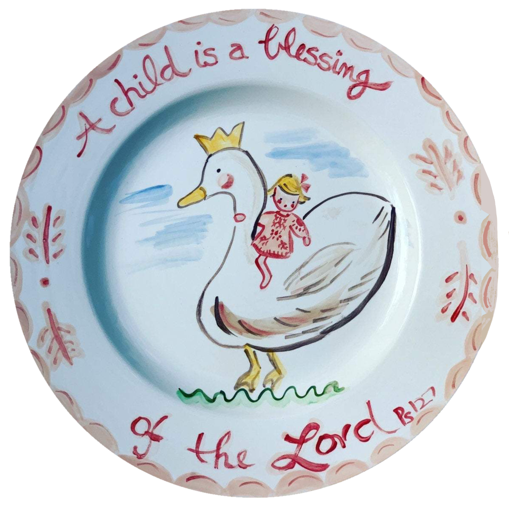 Child's Plate - Goose - Tricia Lowenfield Design