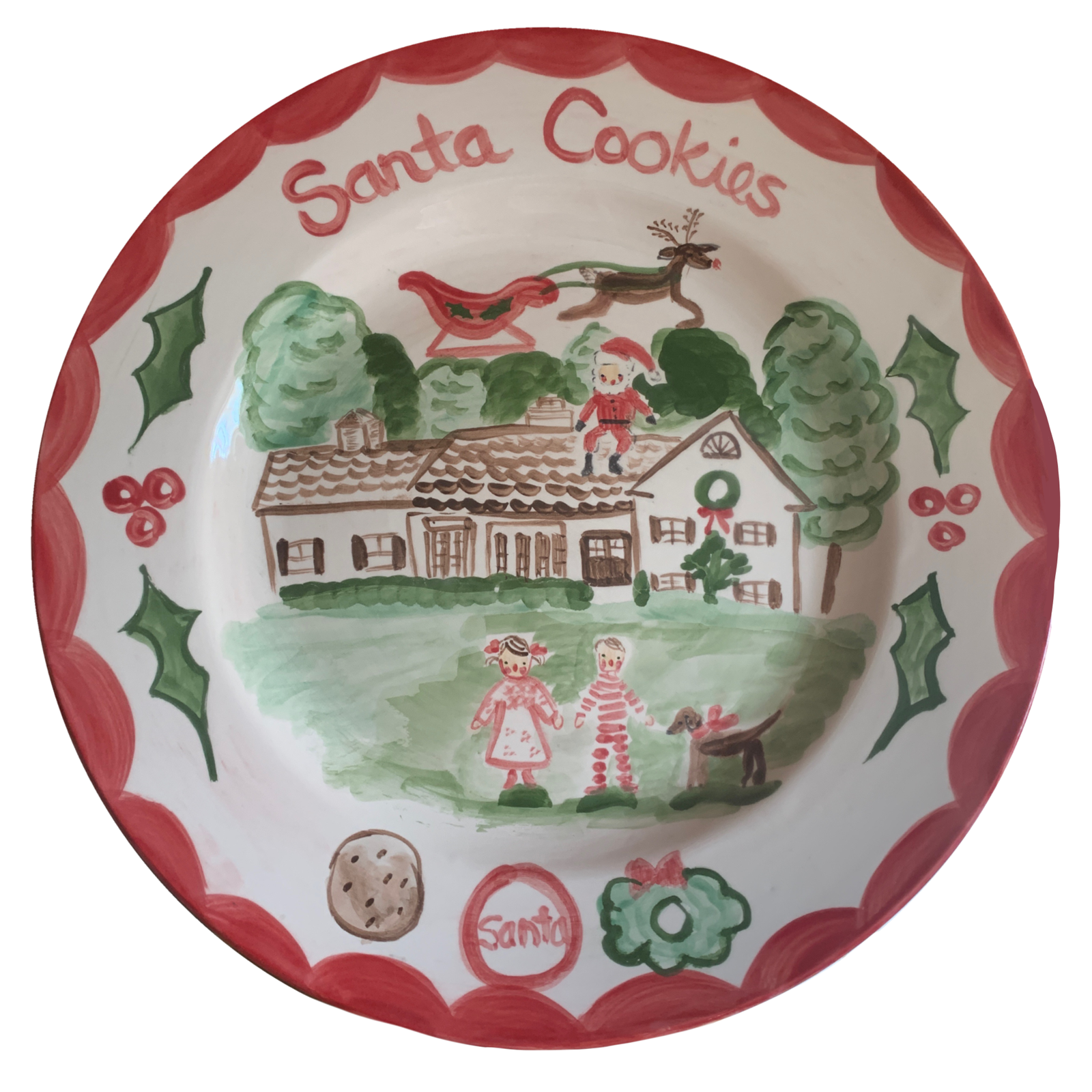 Santa Cookies Plate