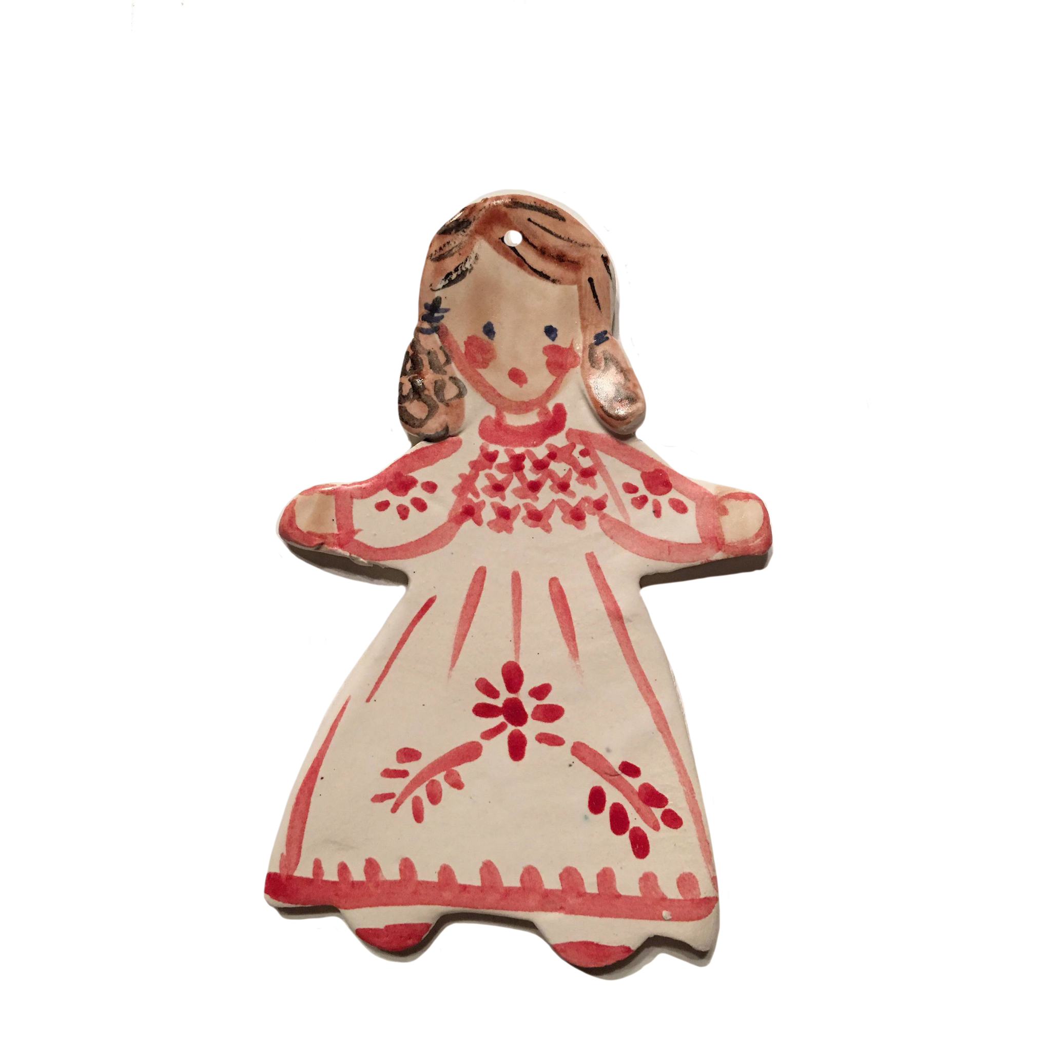 Christmas Ornament - Red Dress Girl from Tricia Lowenfield Shop