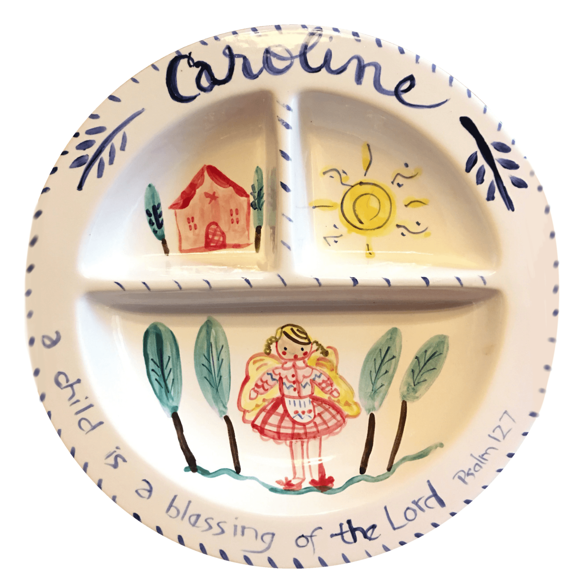 Baby Divided Bowl - Angel House Sun from Tricia Lowenfield Shop