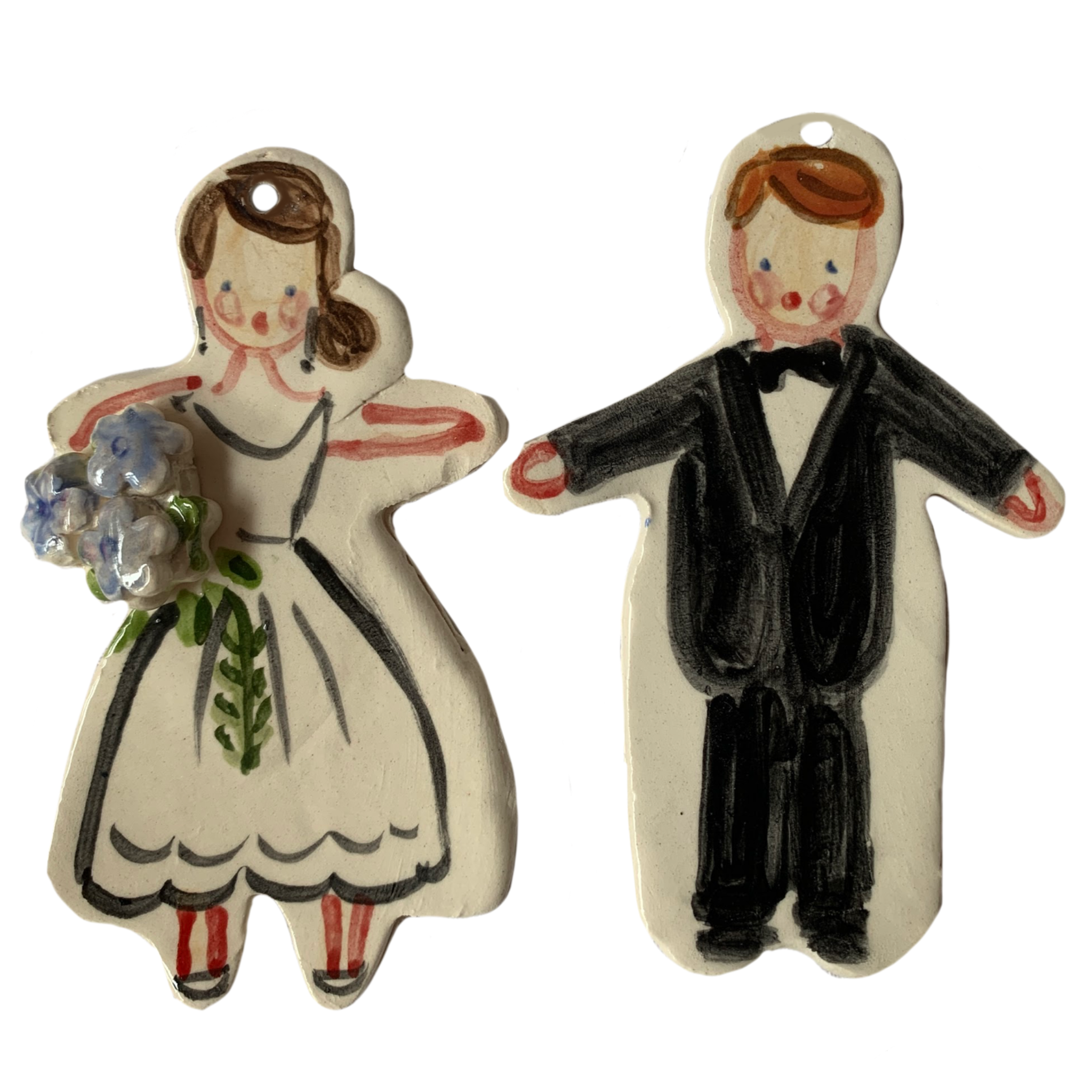 Bride and Groom Ornament set - Premium from Tricia Lowenfield Design