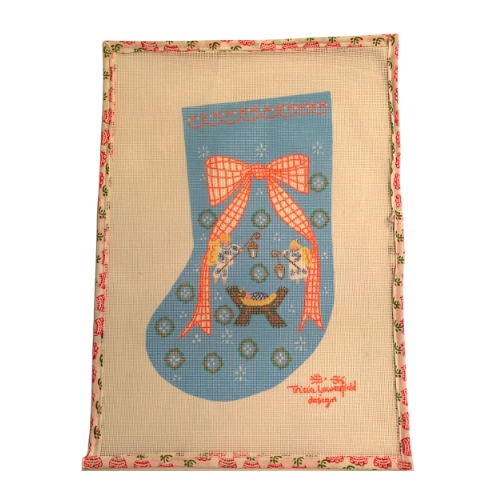 Needlepoint Christmas Stocking Canvas - Premium Needlepoint from Tricia Lowenfield Design 