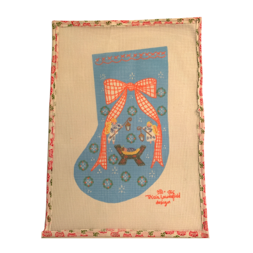 Needlepoint Christmas Stocking Canvas - Premium Needlepoint from Tricia Lowenfield Design