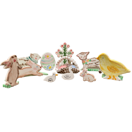 Easter Vignette - Premium Ceramic Figures from Tricia Lowenfield Design