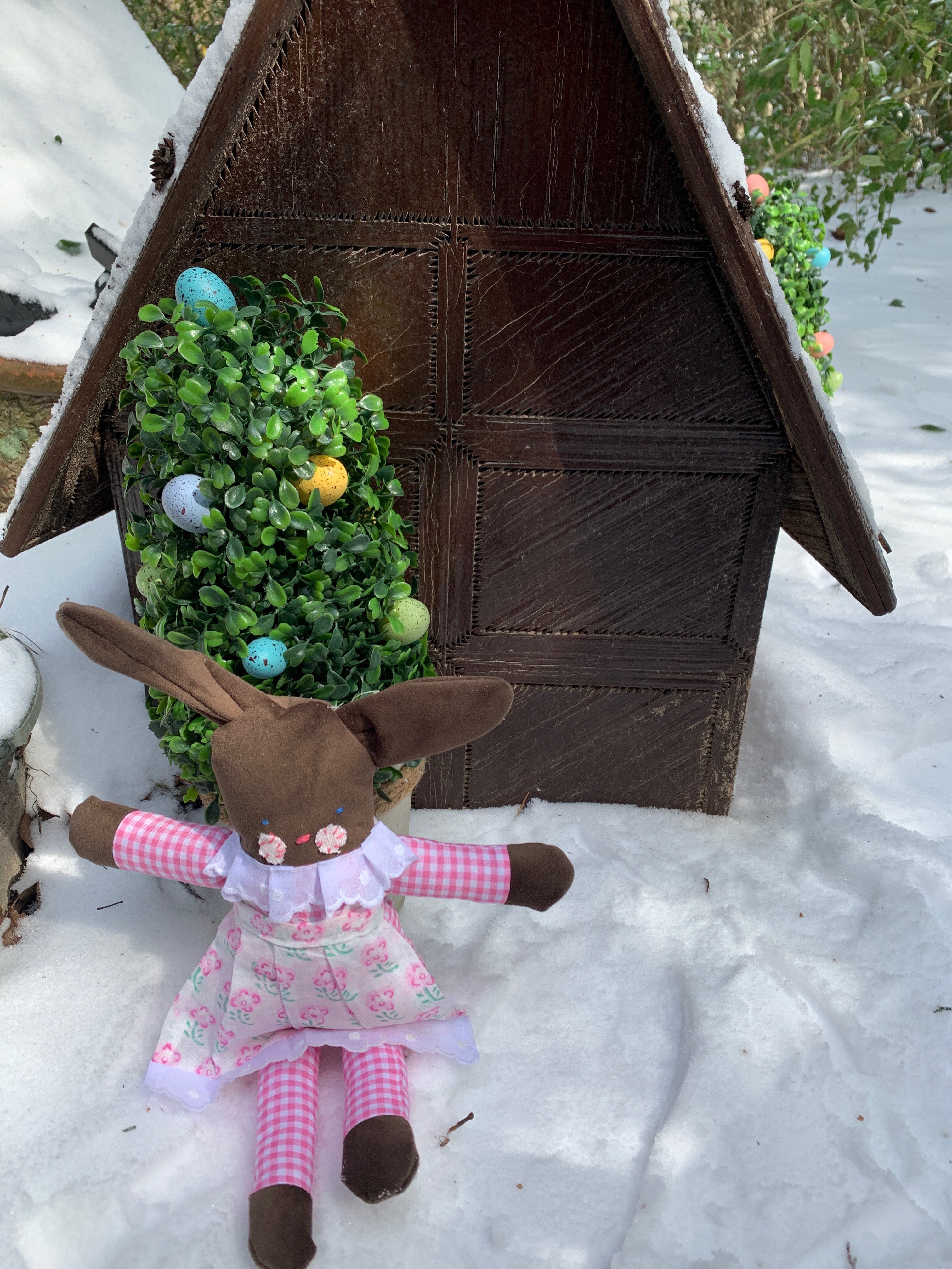 Personalized Bunny Doll- Girl (Brown) - Tricia Lowenfield Design