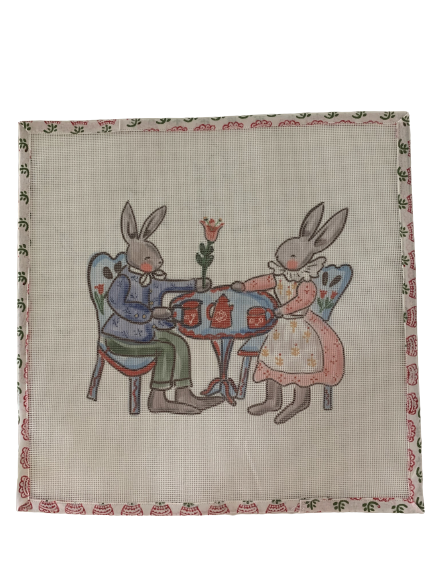 Needlepoint Canvas - Bunny Picnic