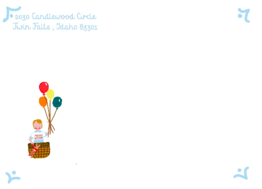 Personalized Notecards with Envelopes - Hot Air Balloon - Tricia Lowenfield Design