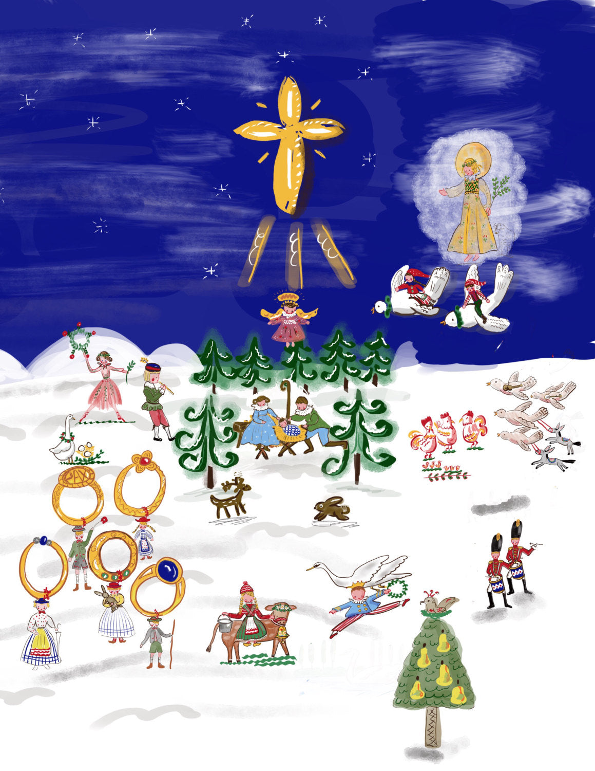 Christmas Book "Little His Majesty" - The 12 Days of Christmas from Tricia Lowenfield Shop