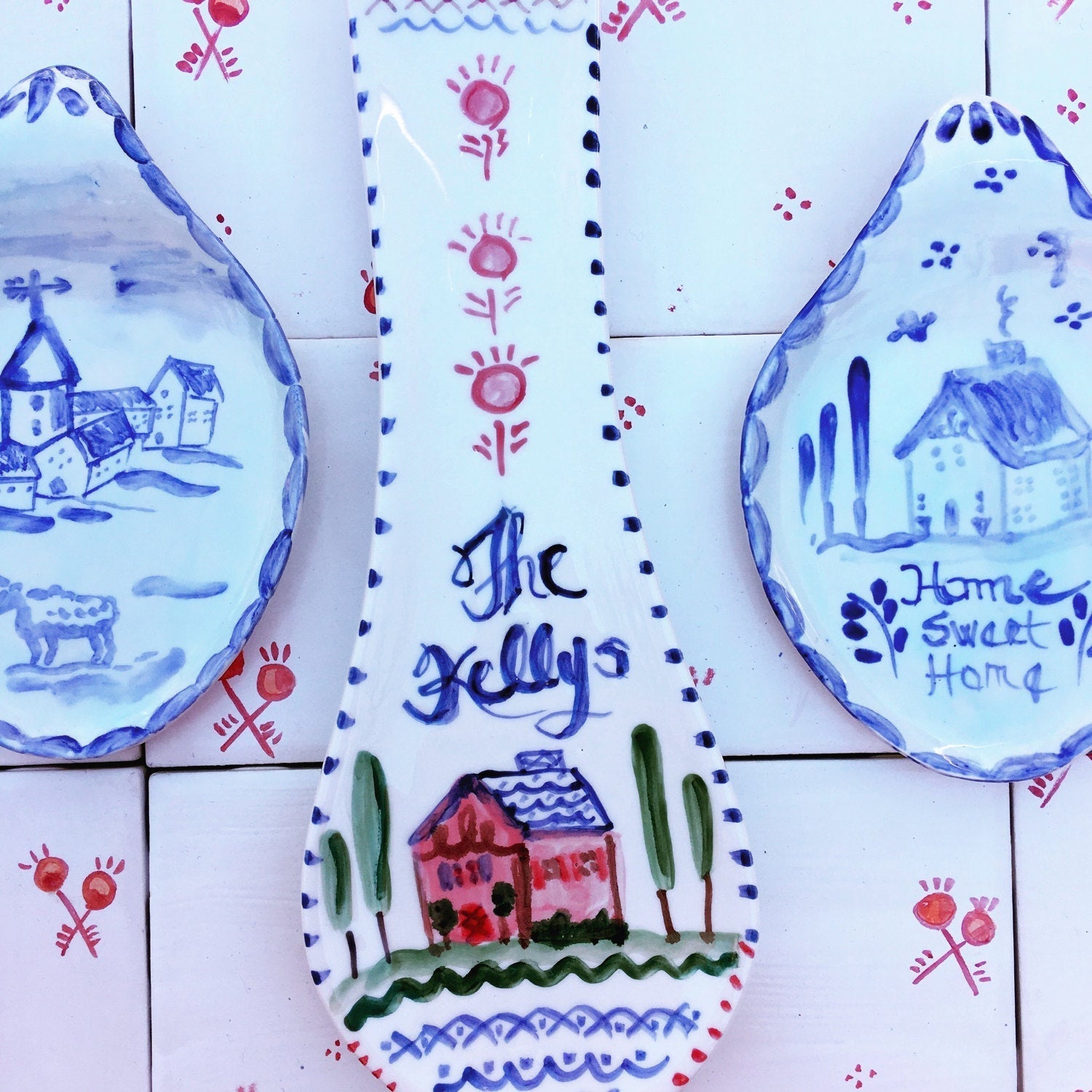 Ceramic Spoonrest - Custom House from Tricia Lowenfield Design