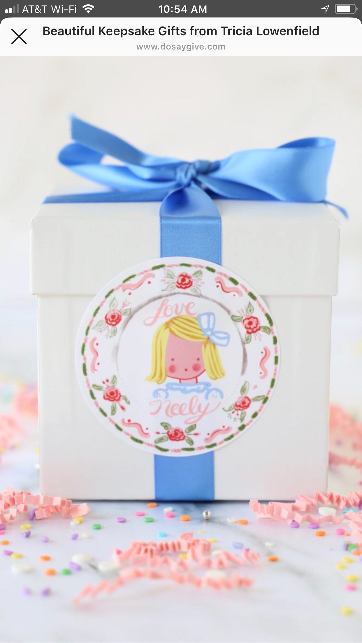 Sticker Gift Tags- Pink Bunnies - Premium  from Tricia Lowenfield Shop 