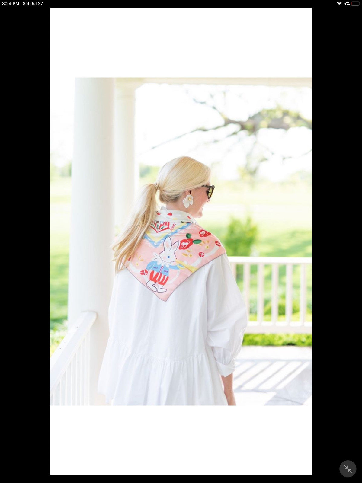 Pink Floral Silk Scarf - Love You So