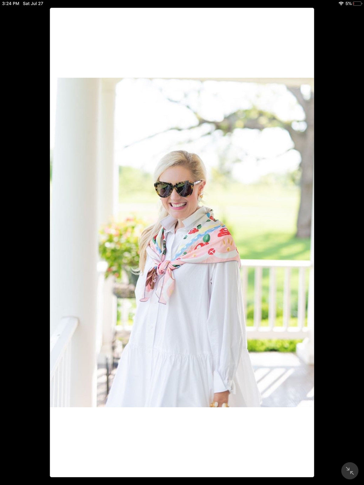 Pink Floral Silk Scarf - Love You So