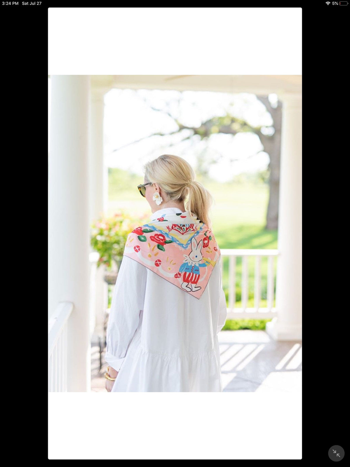Pink Floral Silk Scarf - Love You So