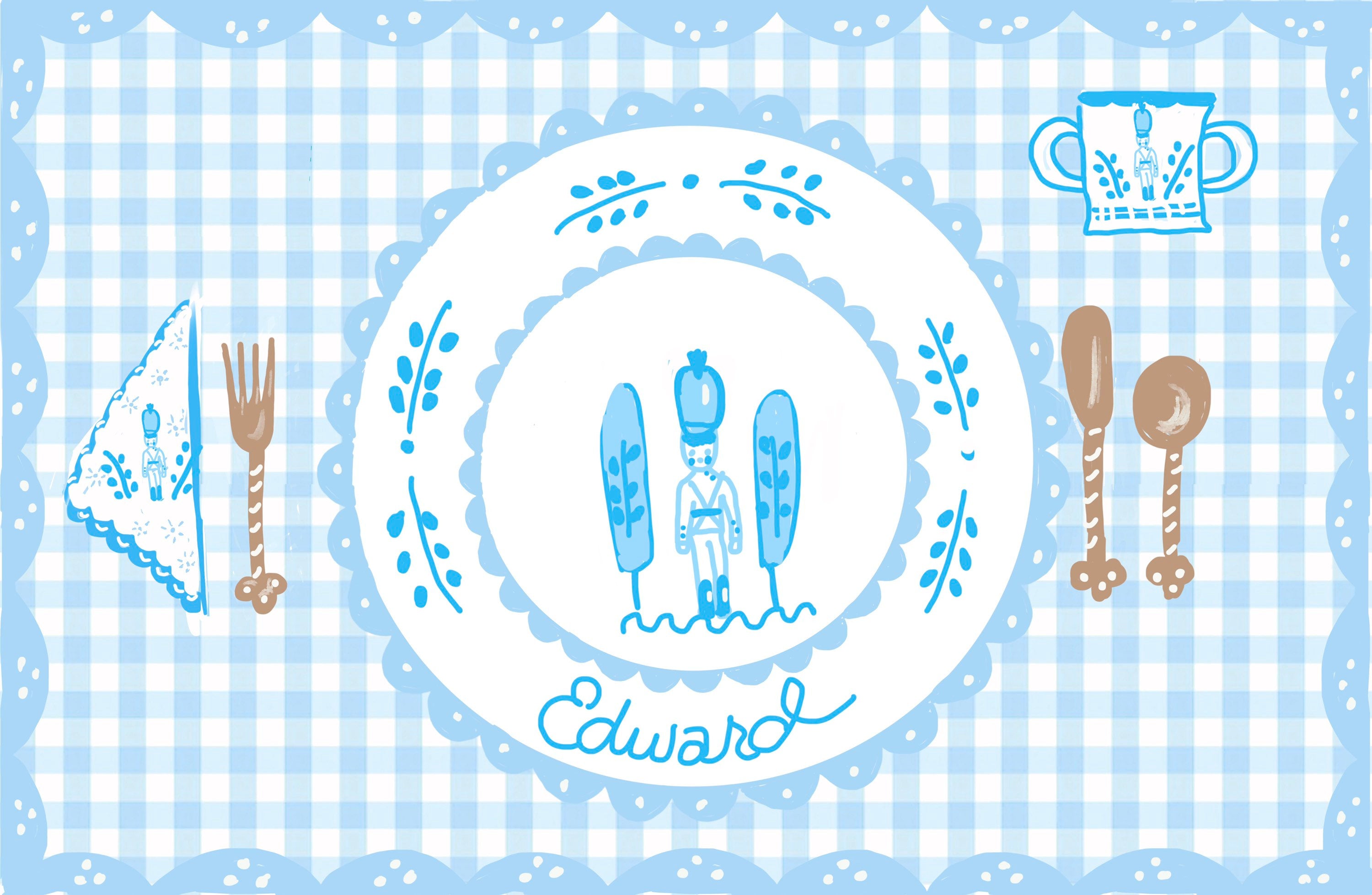 Laminated Placemat - Pastel Soldier from Tricia Lowenfield Shop