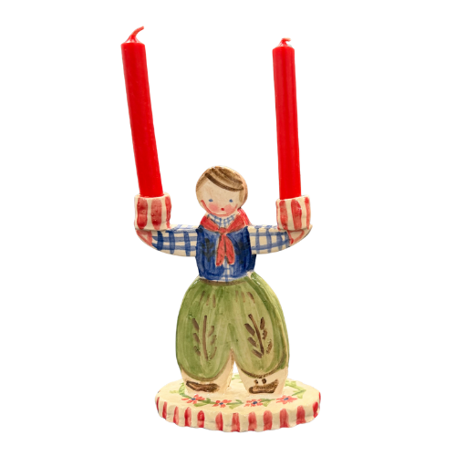 Man + Woman Handmade Candlestick Holders