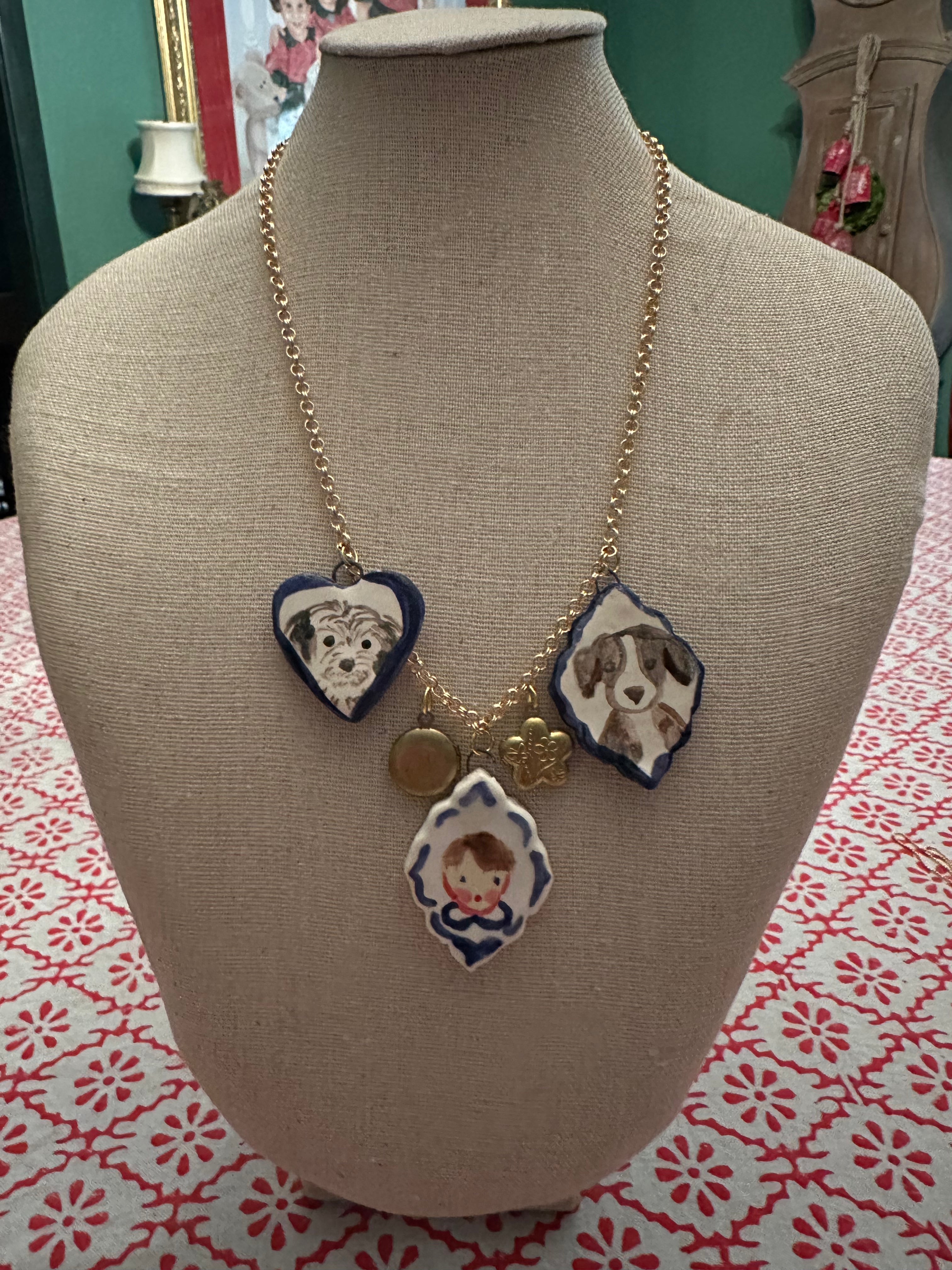 Custom outlet portrait necklace