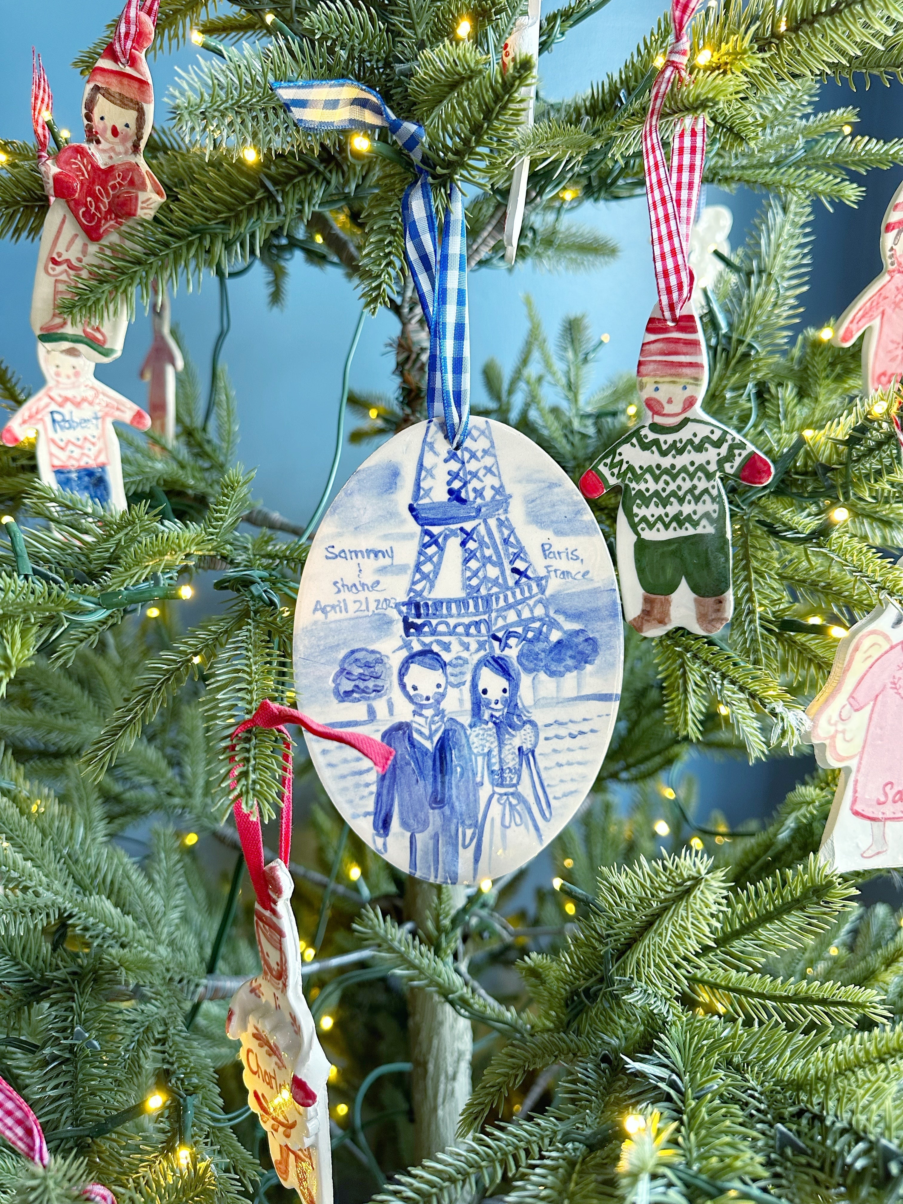 Engagement ornament - full color - Premium  from Tricia Lowenfield Design 