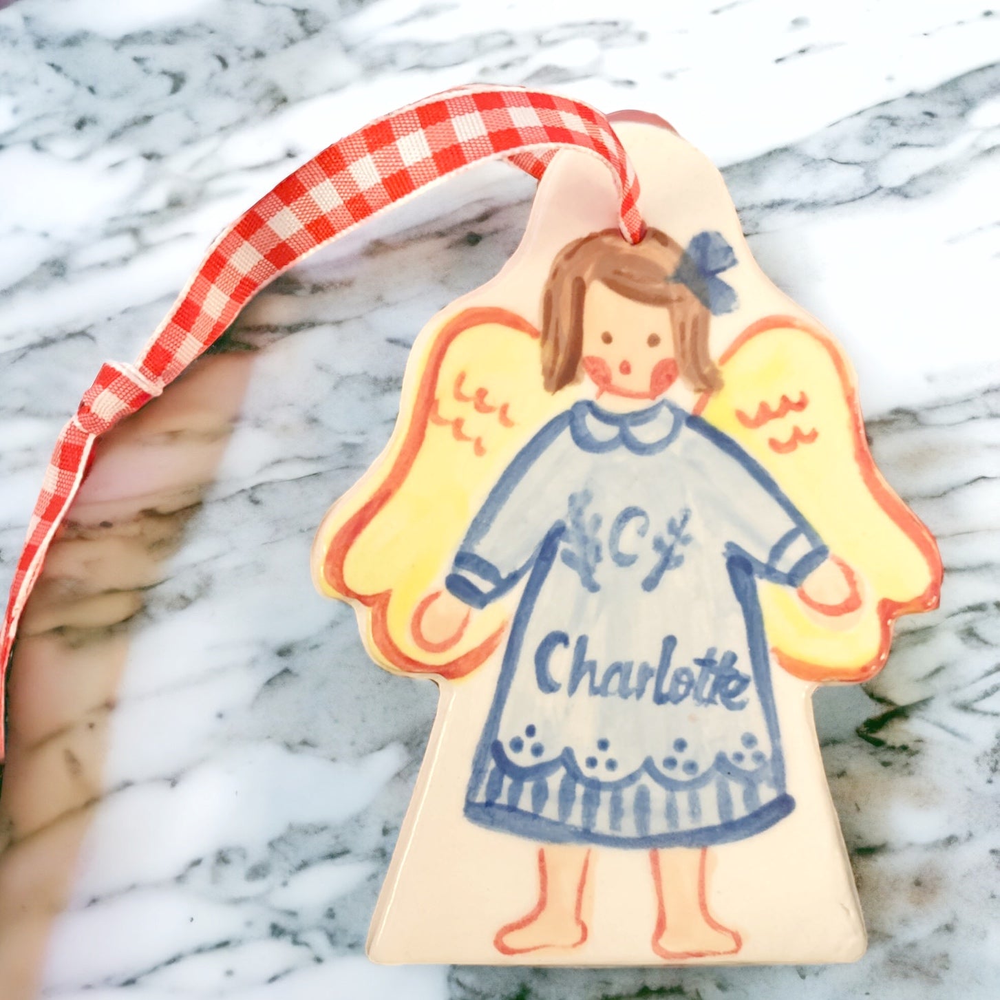 Angel Ornament - Blue Dress - Premium  from Tricia Lowenfield Design 