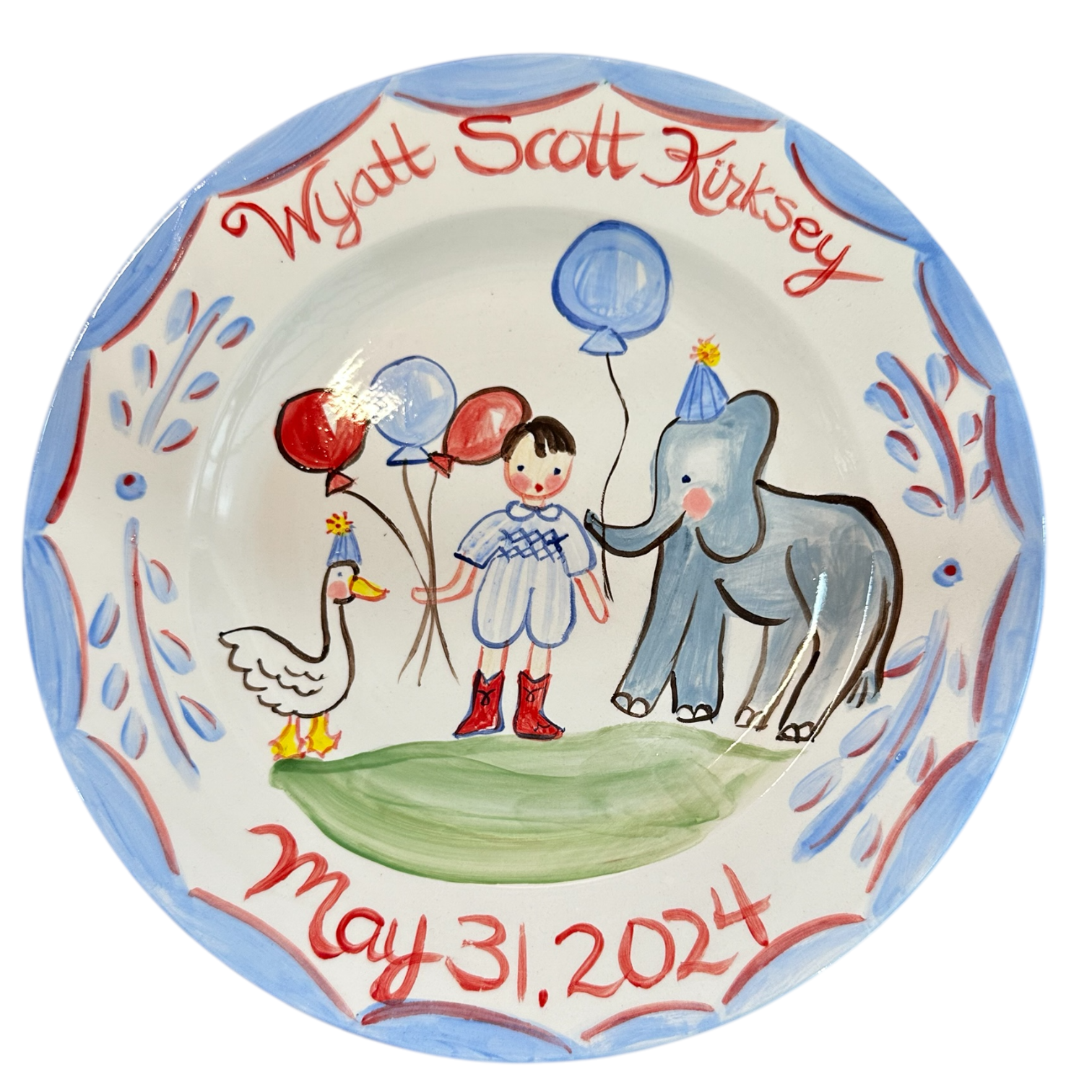 Wyatt Birthday Plate - Premium  from Tricia Lowenfield Shop 
