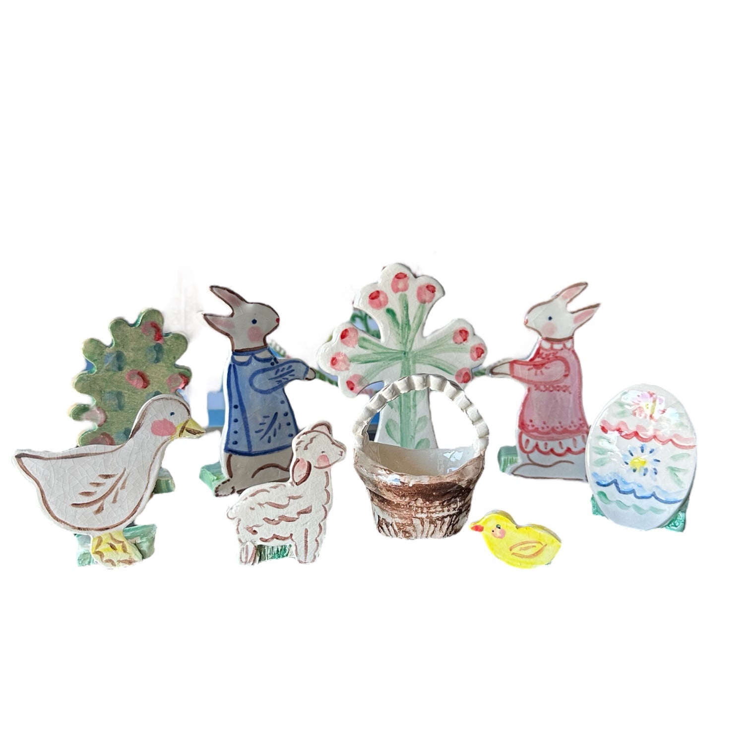 Easter Vignette - Premium Ceramic Figures from Tricia Lowenfield Design 