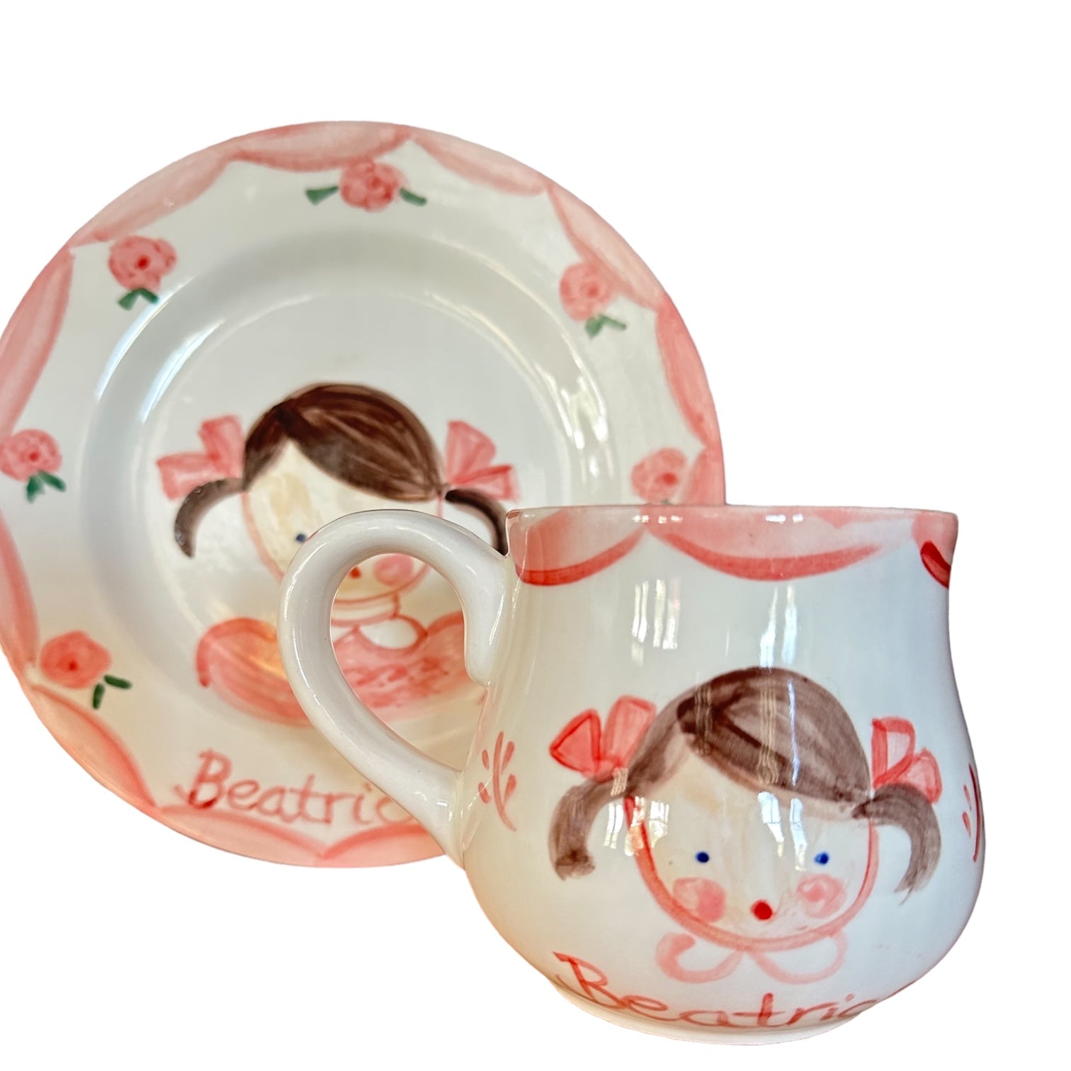 Child's Cup and Plate Set - Girl - Premium  from Tricia Lowenfield Design 