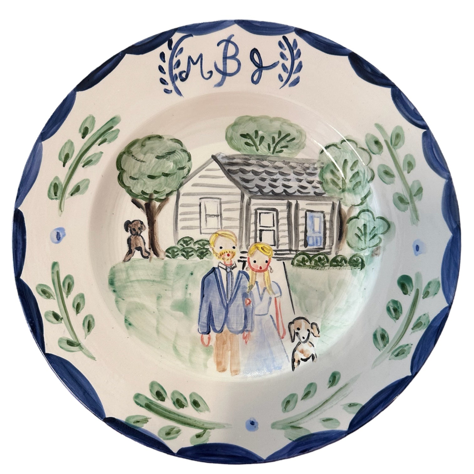 Custom Plate - Wedding (full color) - Premium Platter from Tricia Lowenfield Design 
