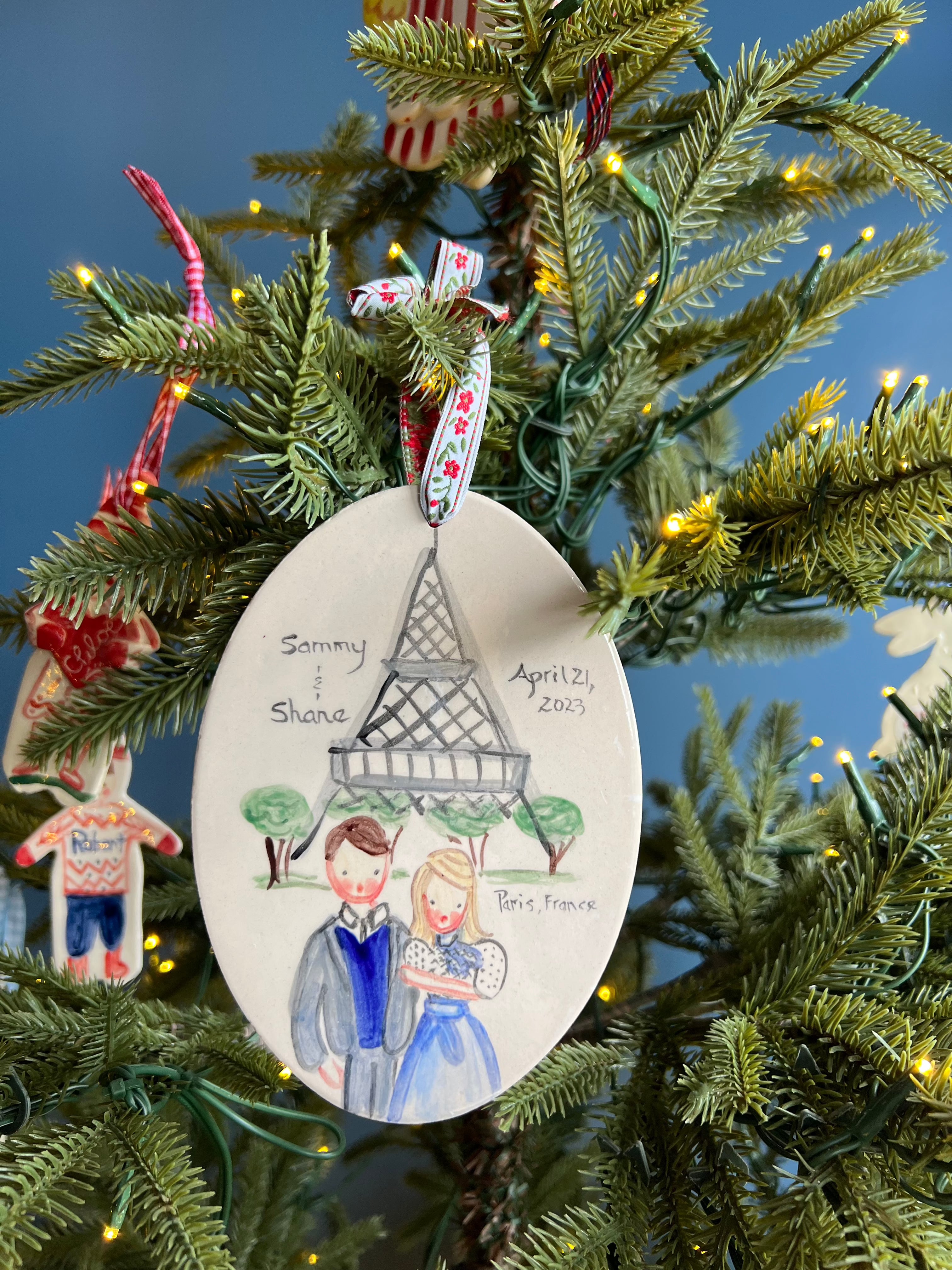 Engagement ornament - full color - Premium  from Tricia Lowenfield Design 