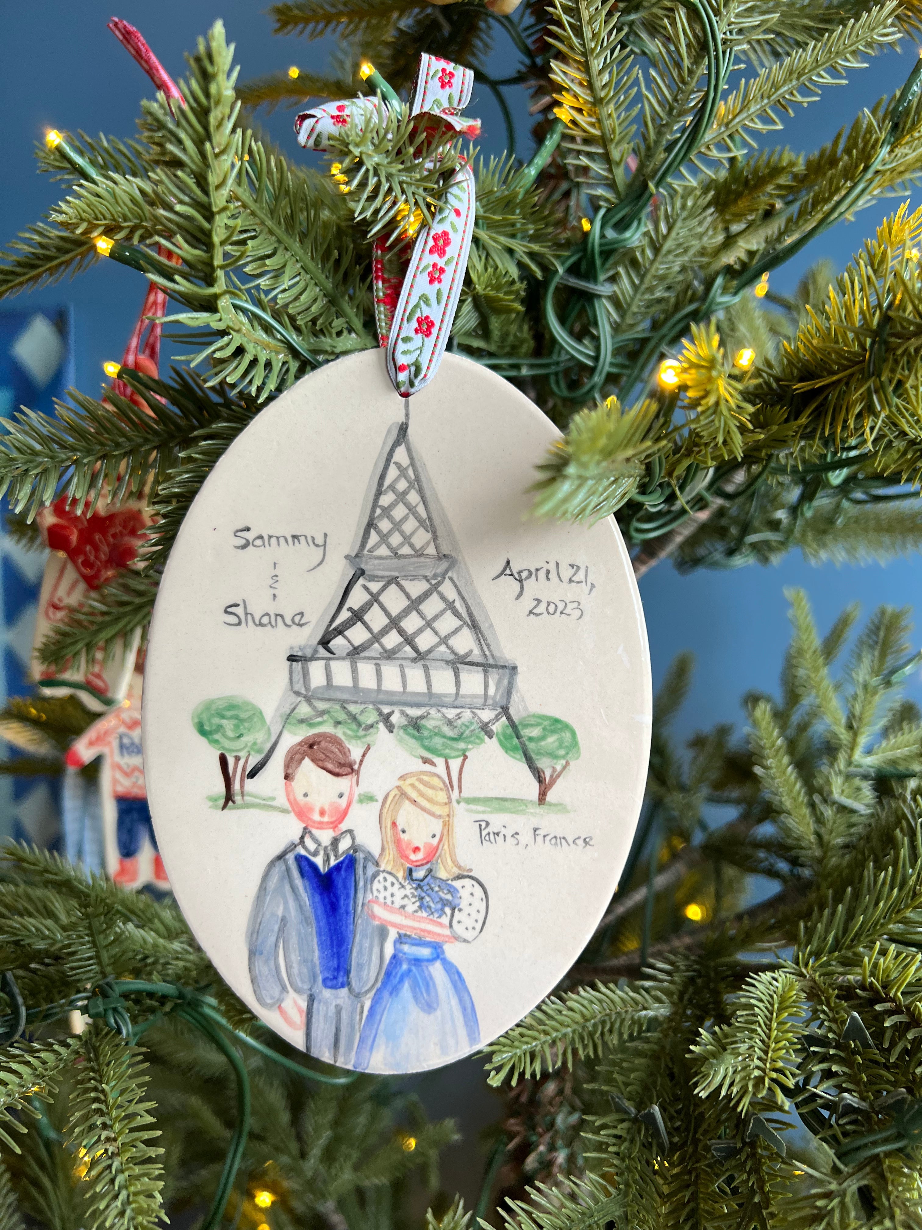 Engagement ornament - full color - Premium  from Tricia Lowenfield Design 