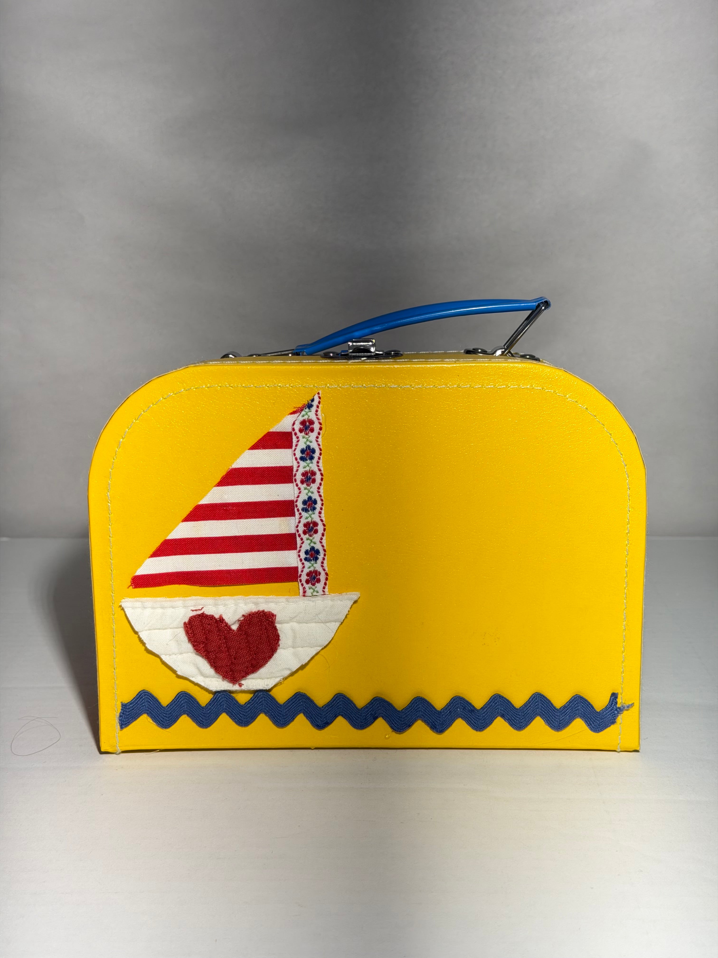 Personalized Heart Sailboat Suitcase