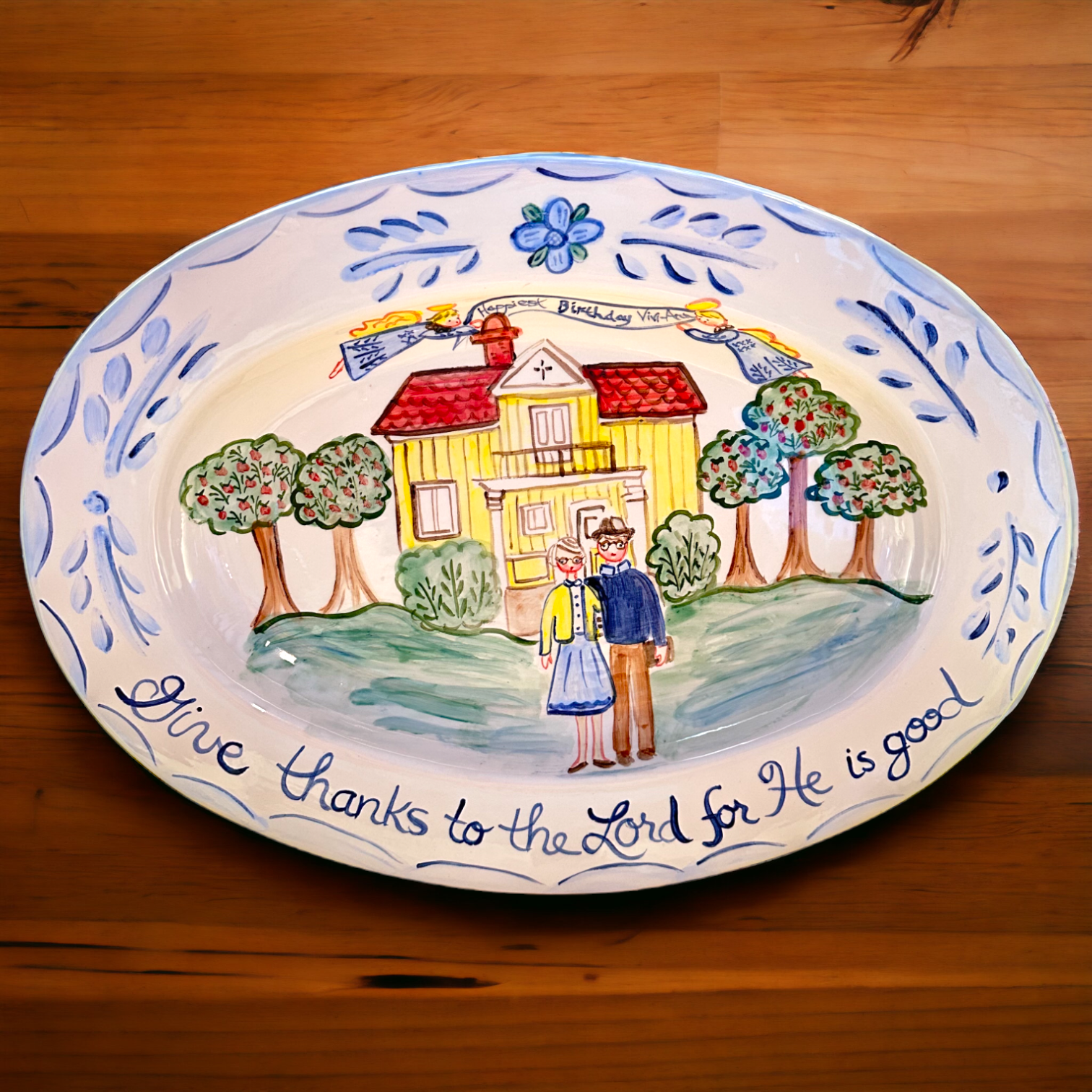 Large Custom Platter - Family (Full Color) - Premium Platter from Tricia Lowenfield Design 