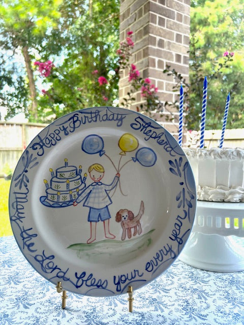 SECONDS Shepherd Birthday Plate - Premium Plate from Tricia Lowenfield Design 