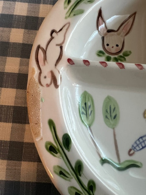 SECONDS Divided Boy Plate - Premium Plate from Tricia Lowenfield Design 
