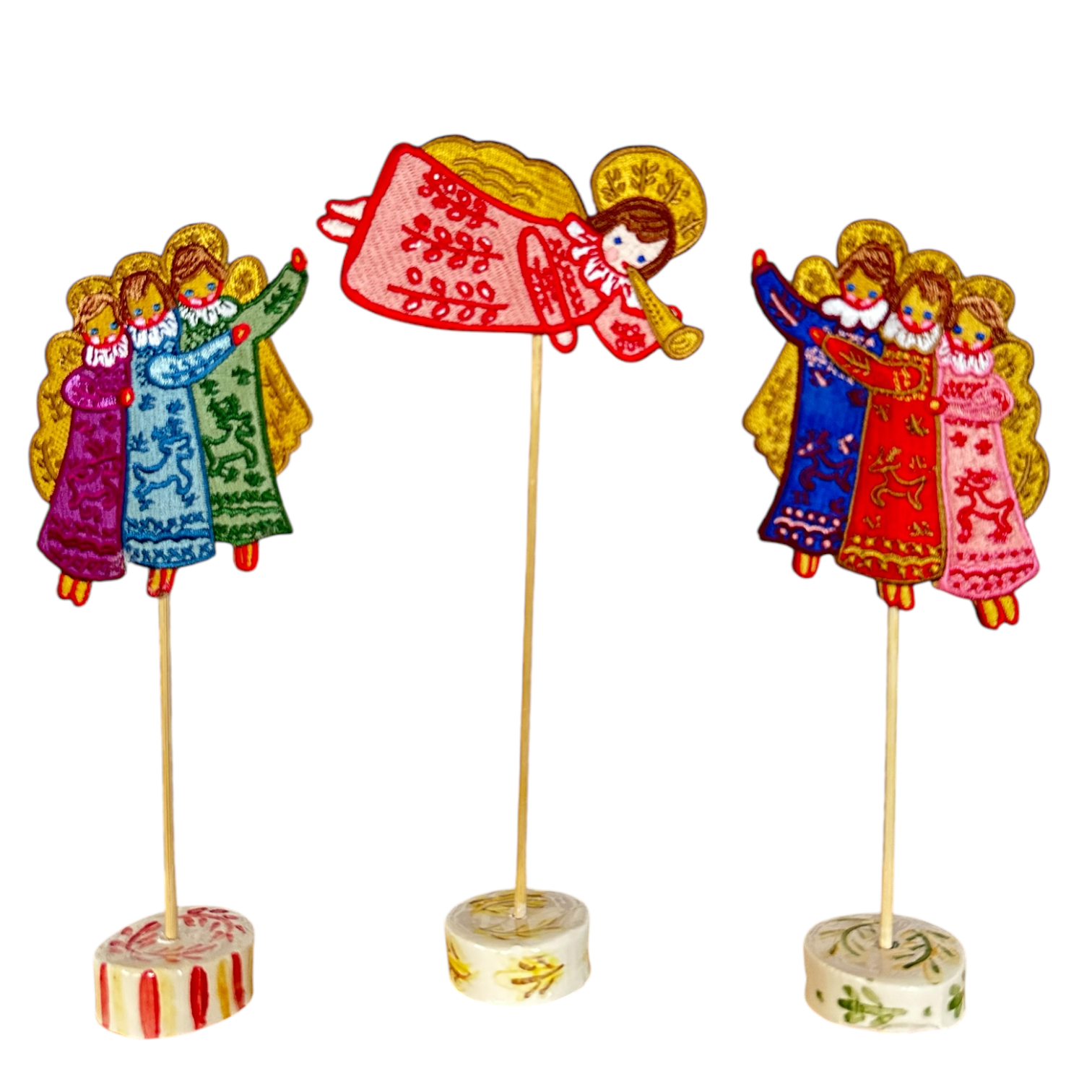 Nativity Embroidered Ornaments - Set of 6 - Premium  from Tricia Lowenfield Shop 