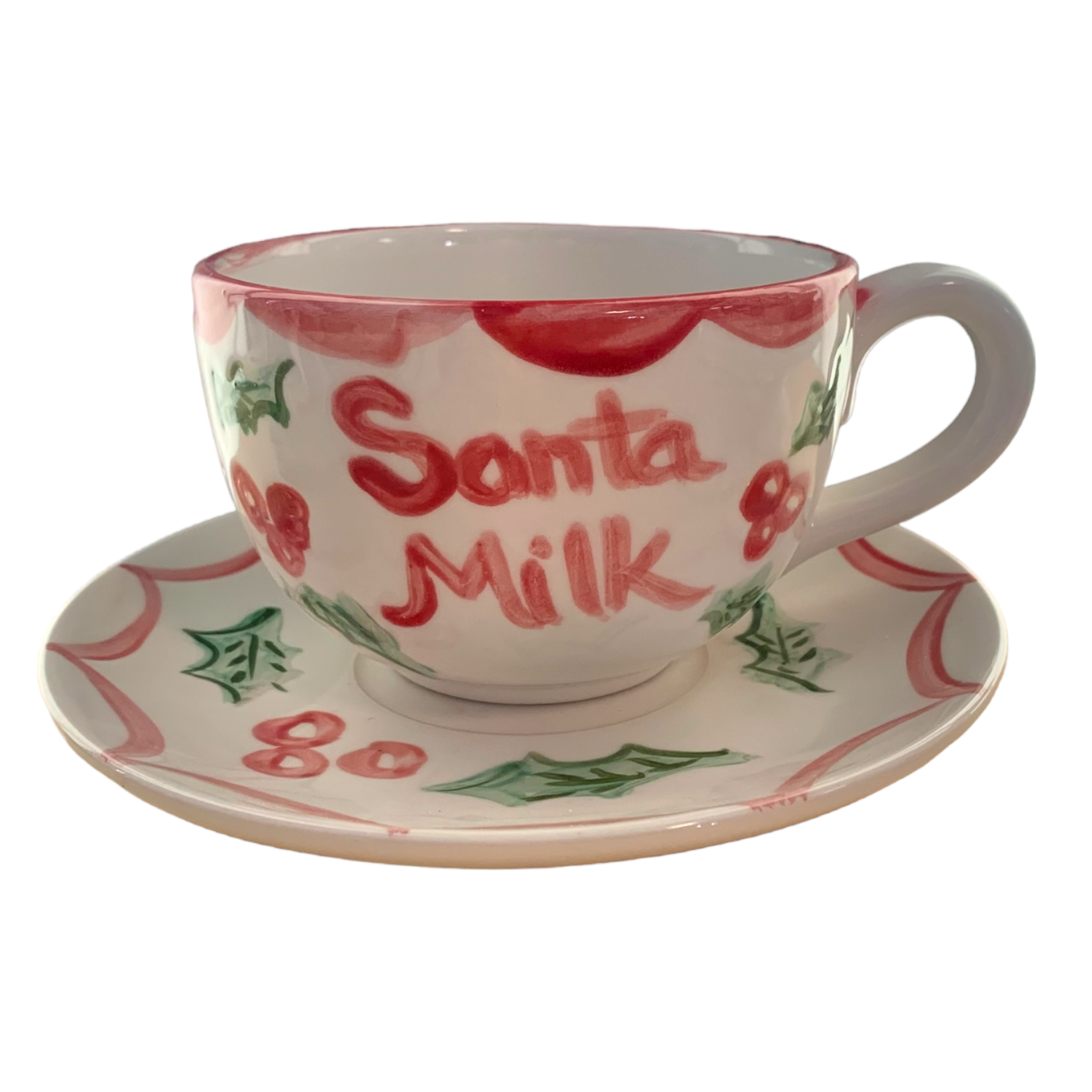 Santa's Milk Tea Cup and Saucer - Premium  from Tricia Lowenfield Design 
