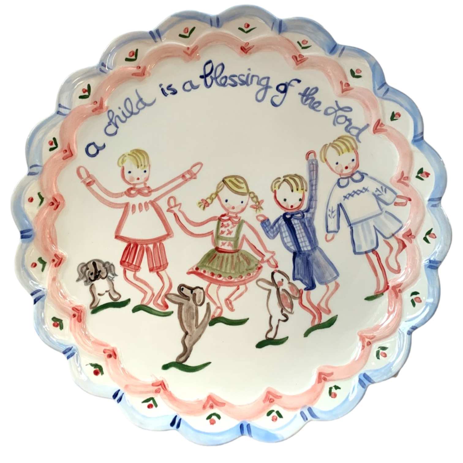 Scalloped Children Plate - A Child is a Blessing of the Lord