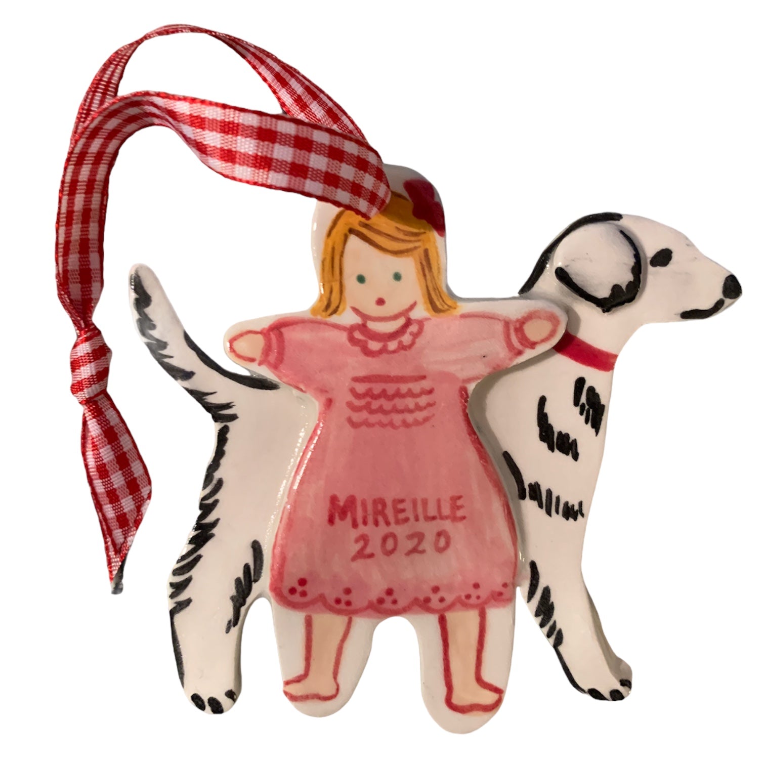 Christmas Ornament - Girl with Dog