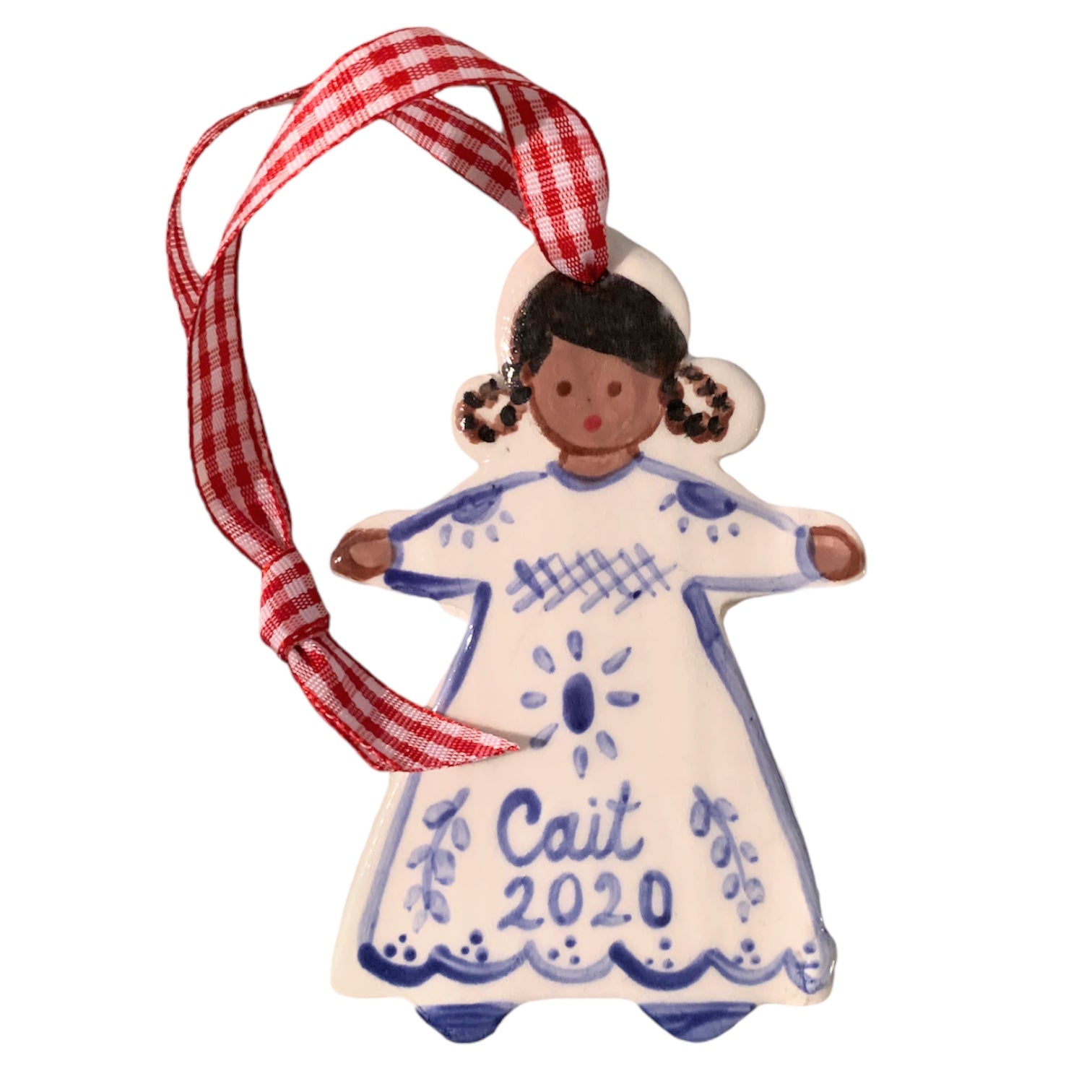 Christmas Ornament - Blue Dress Girl | Handmade from Tricia Lowenfield Design Christmas Ornament - Blue Dress Girl | Handmade from Tricia Lowenfield Design
