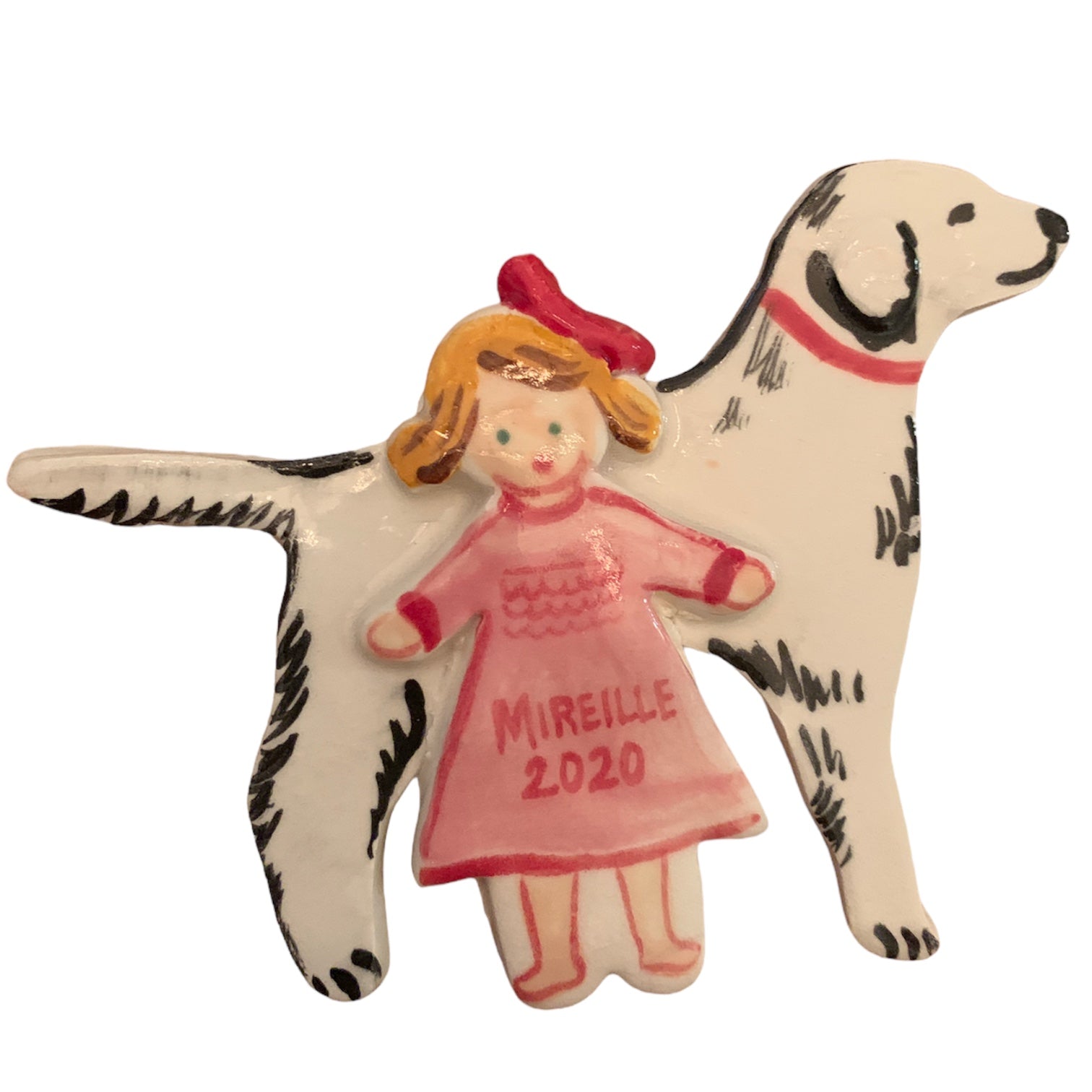 Christmas Ornament - Little Girl with Dog